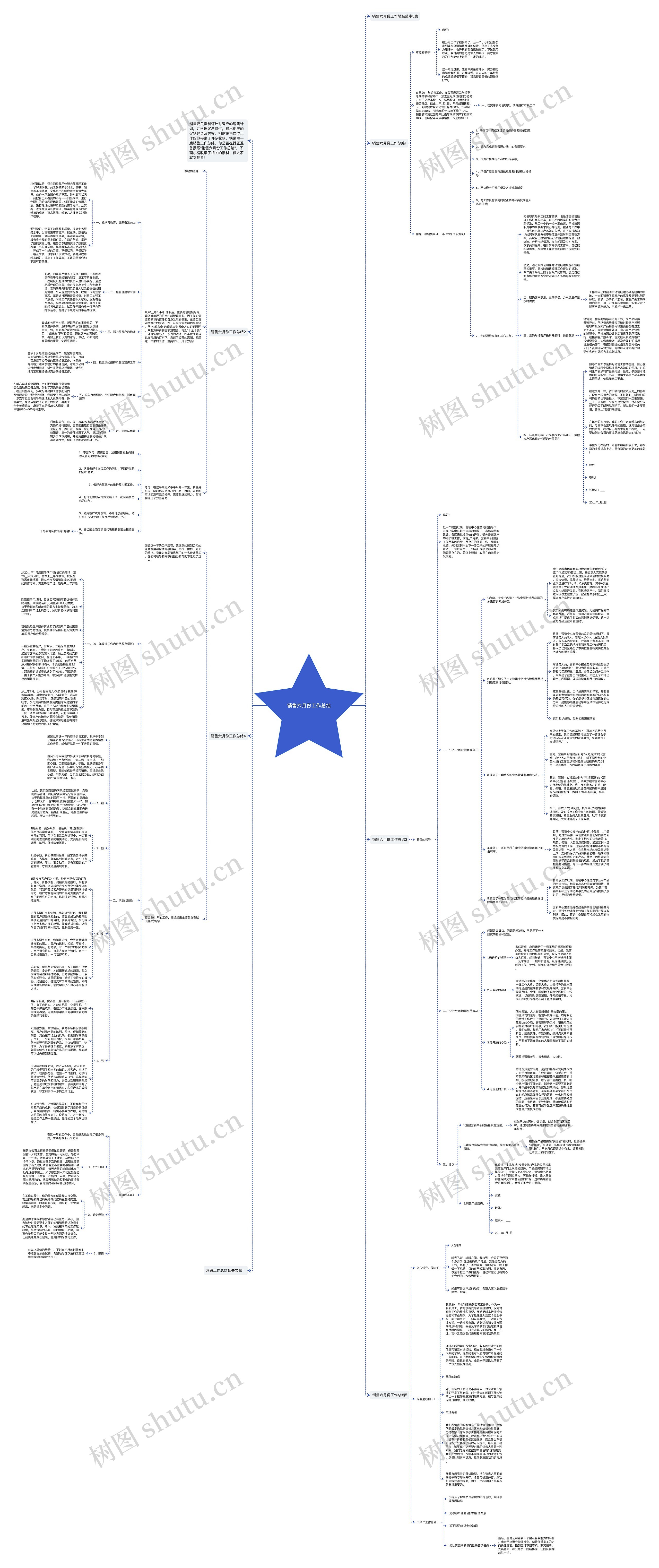 销售六月份工作总结思维导图