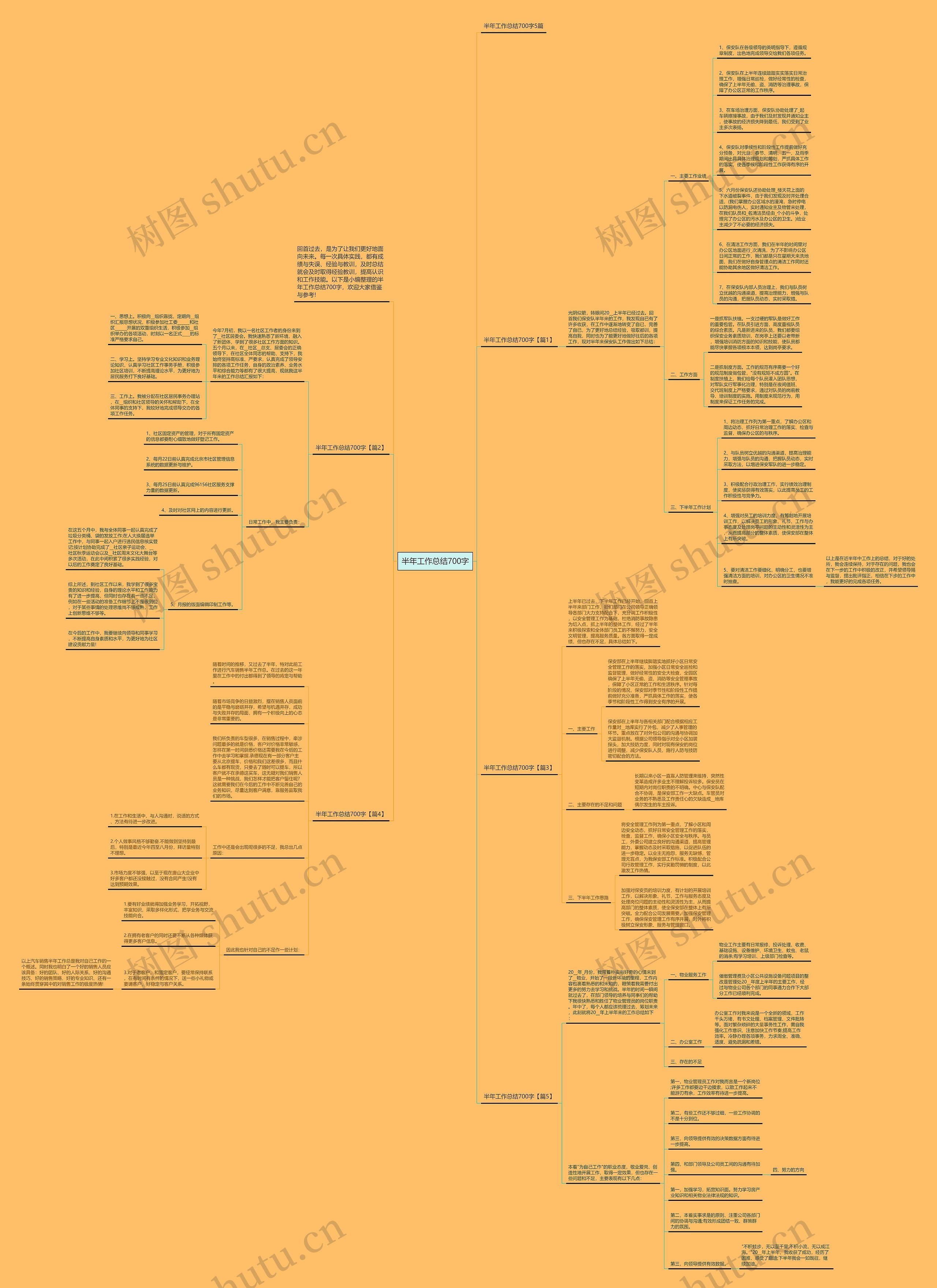 半年工作总结700字