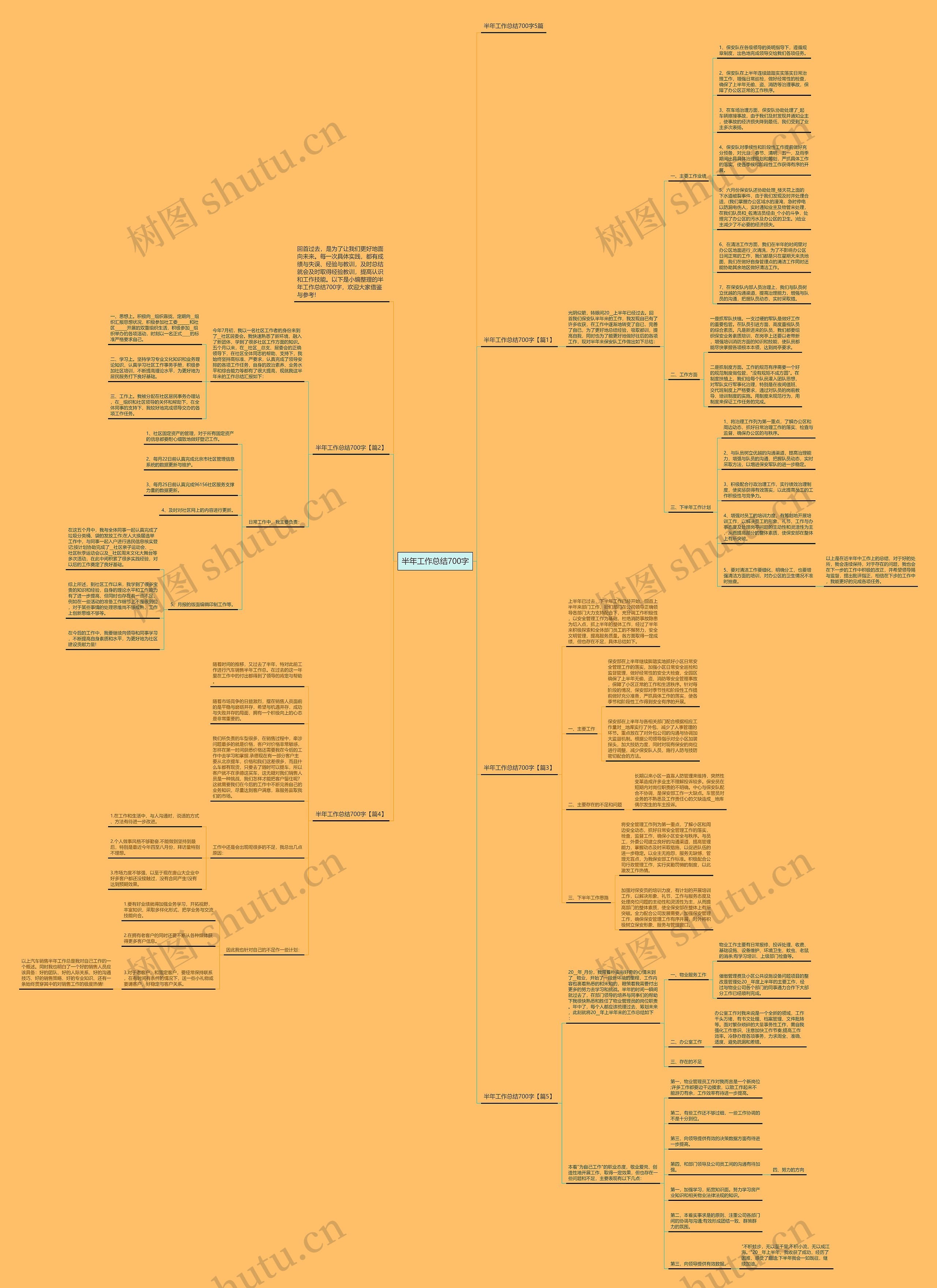 半年工作总结700字