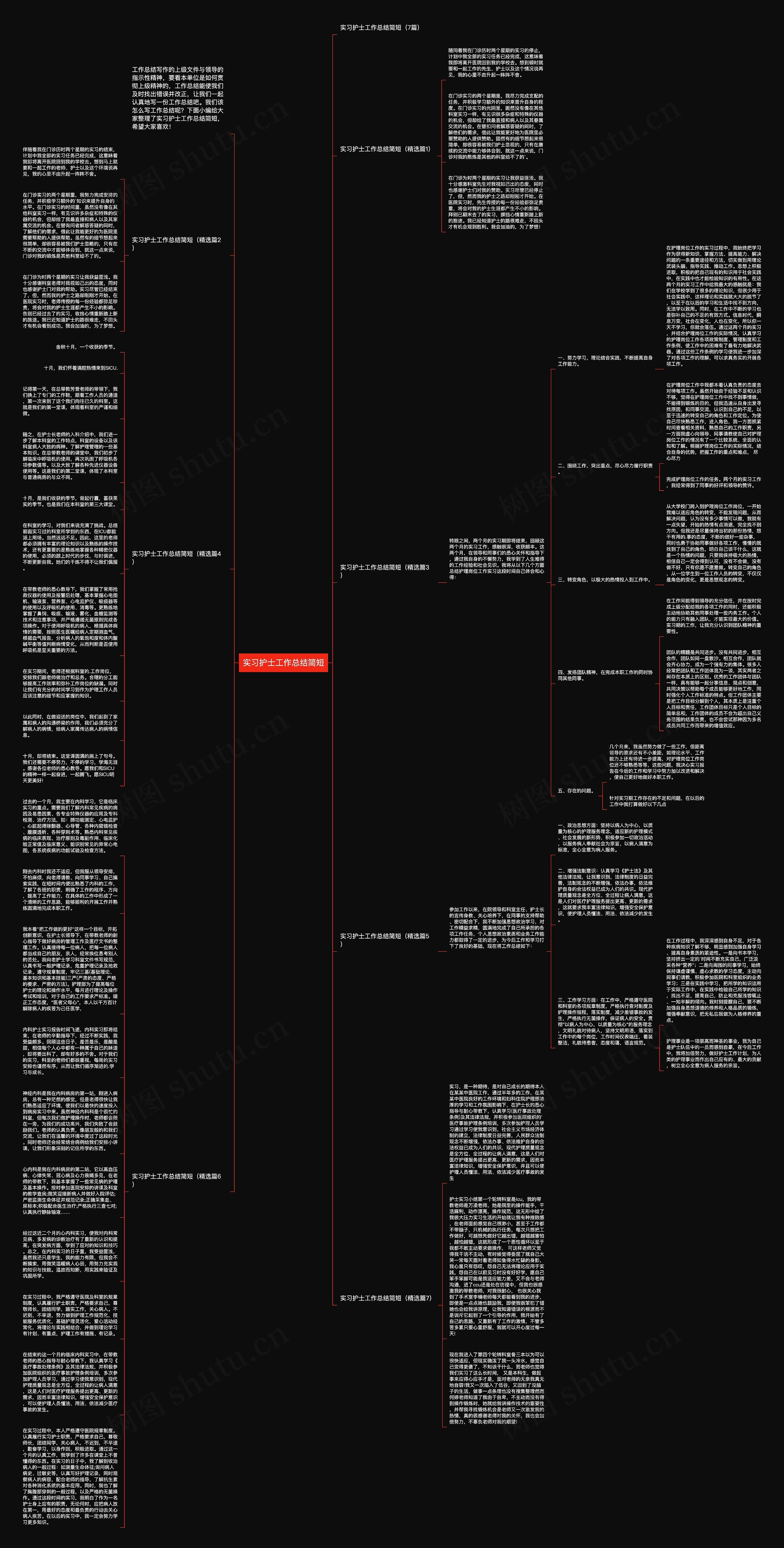 实习护士工作总结简短