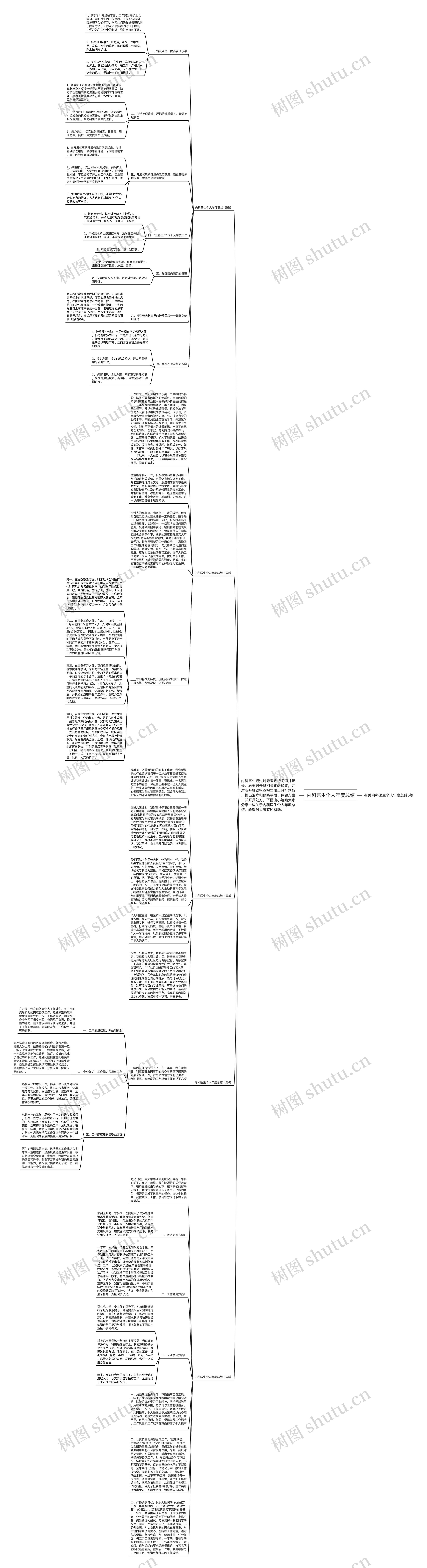 内科医生个人年度总结思维导图