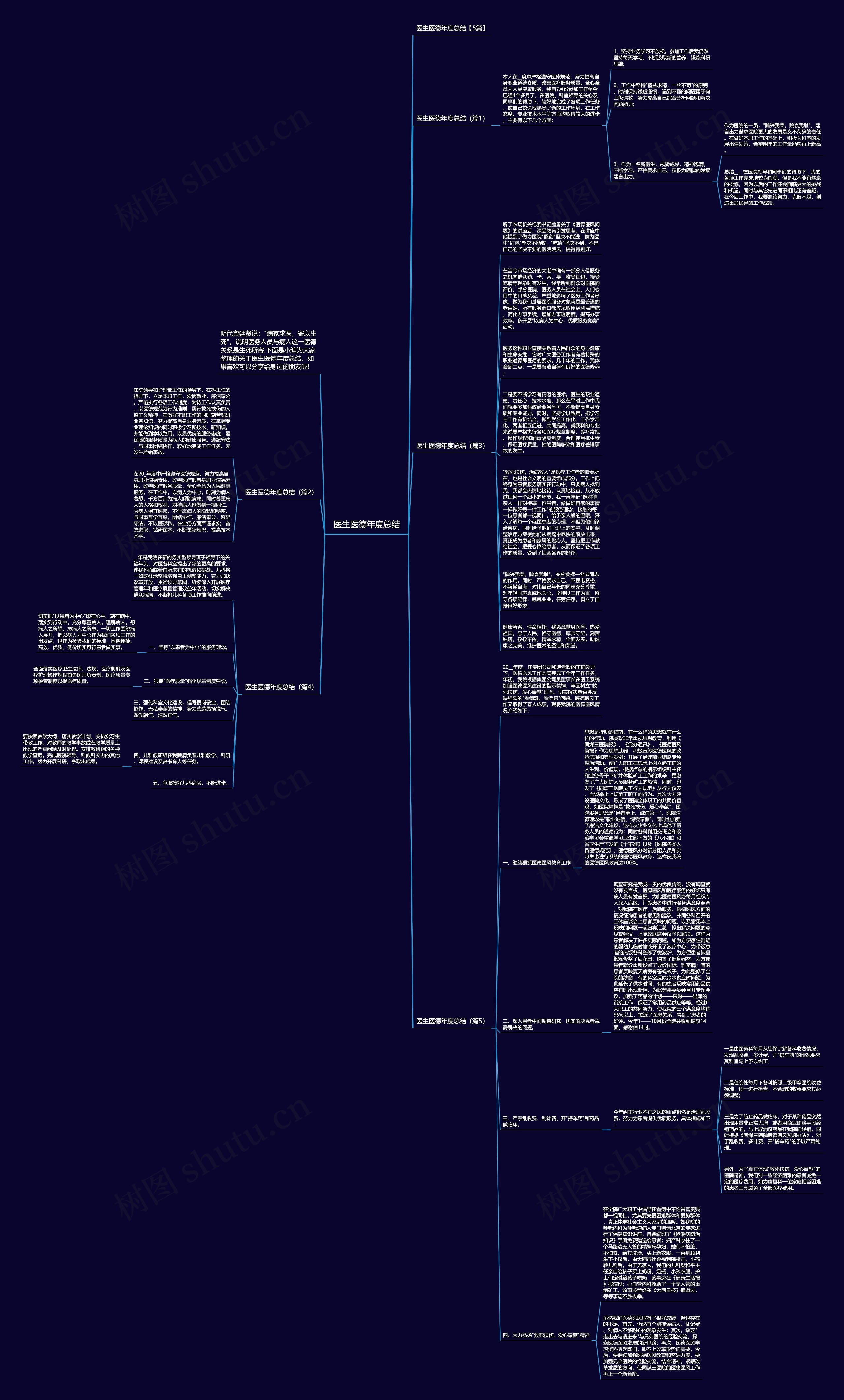 医生医德年度总结思维导图