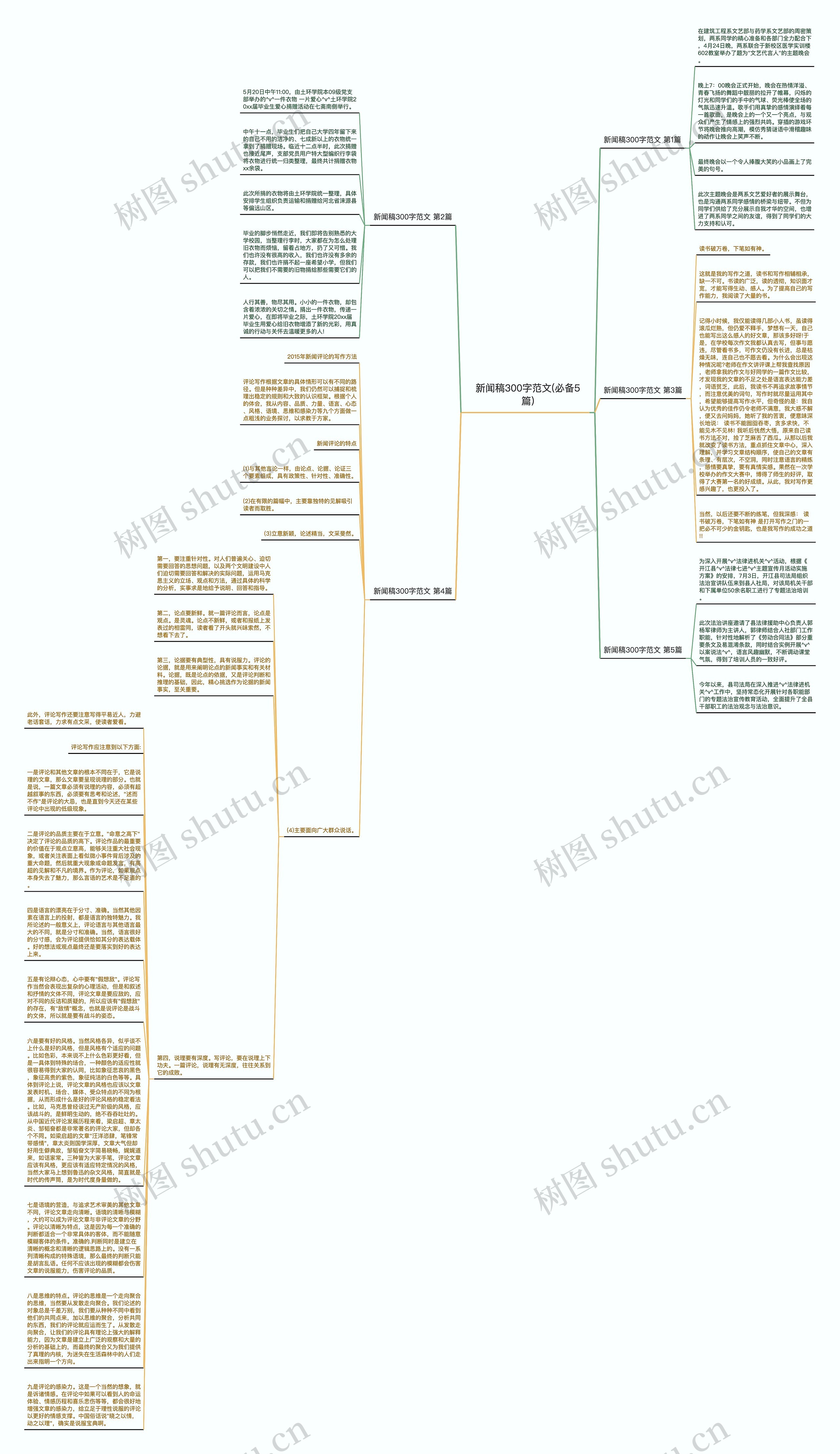 新闻稿300字范文(必备5篇)思维导图