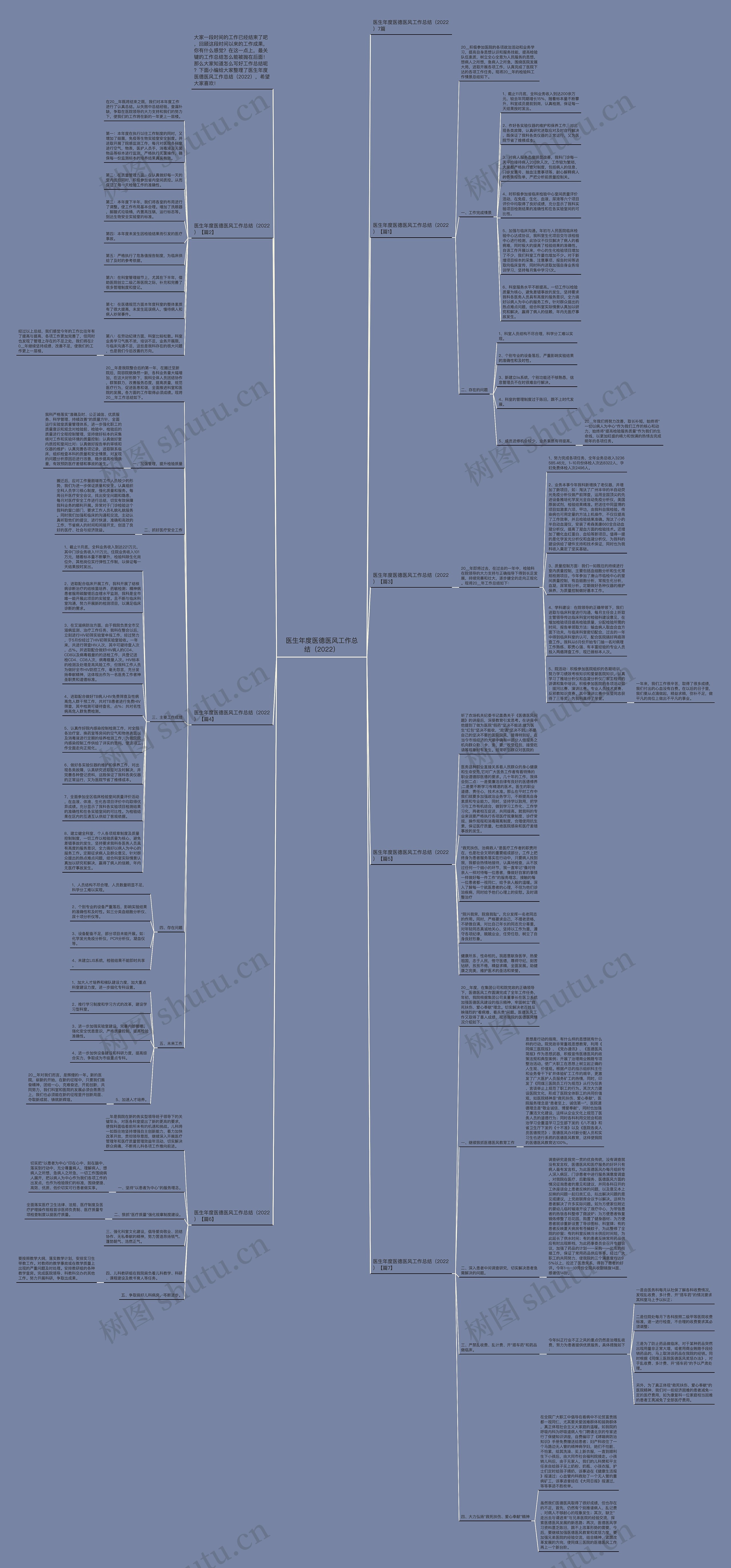 医生年度医德医风工作总结（2022）思维导图
