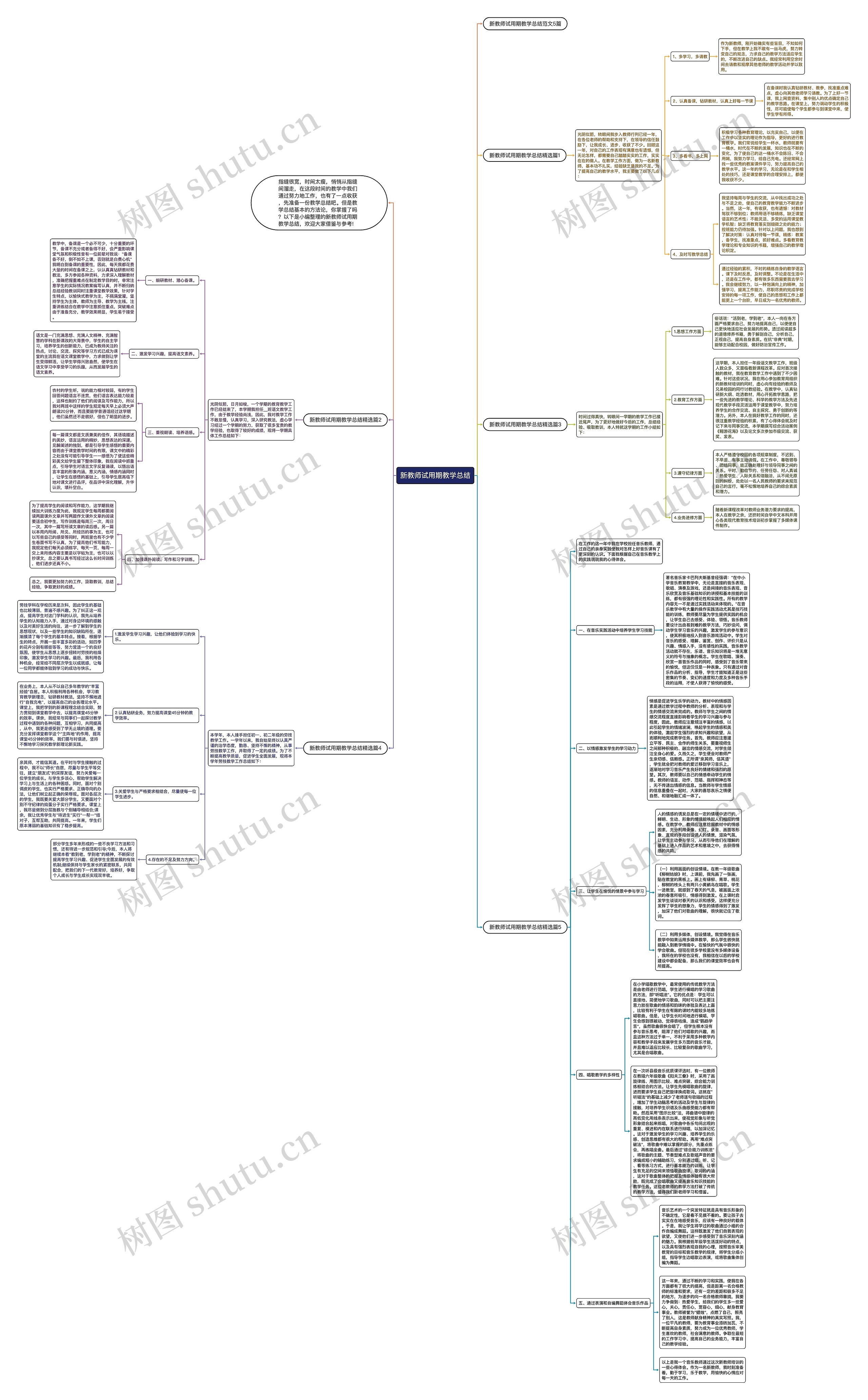 新教师试用期教学总结思维导图