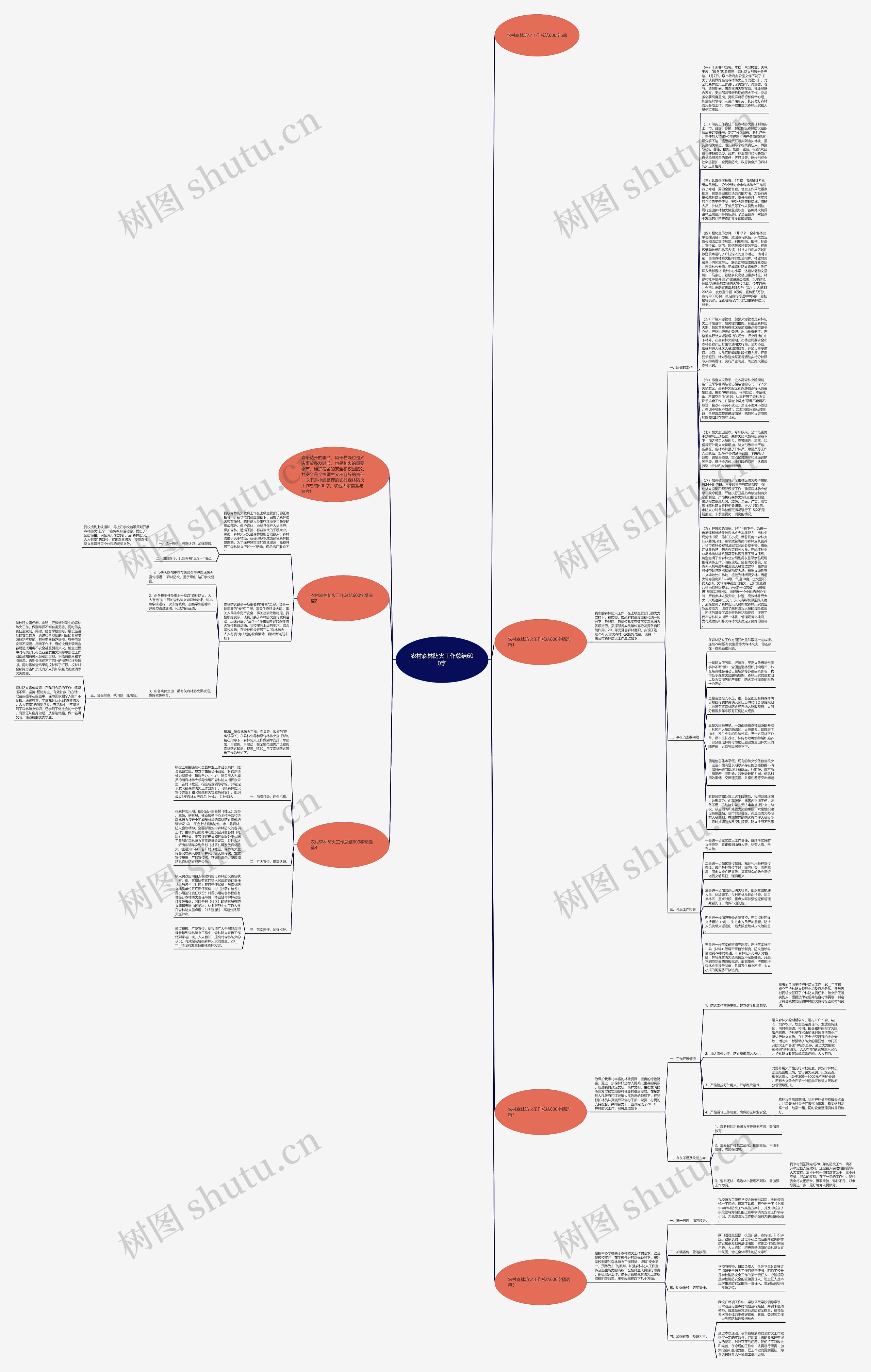 农村森林防火工作总结600字思维导图