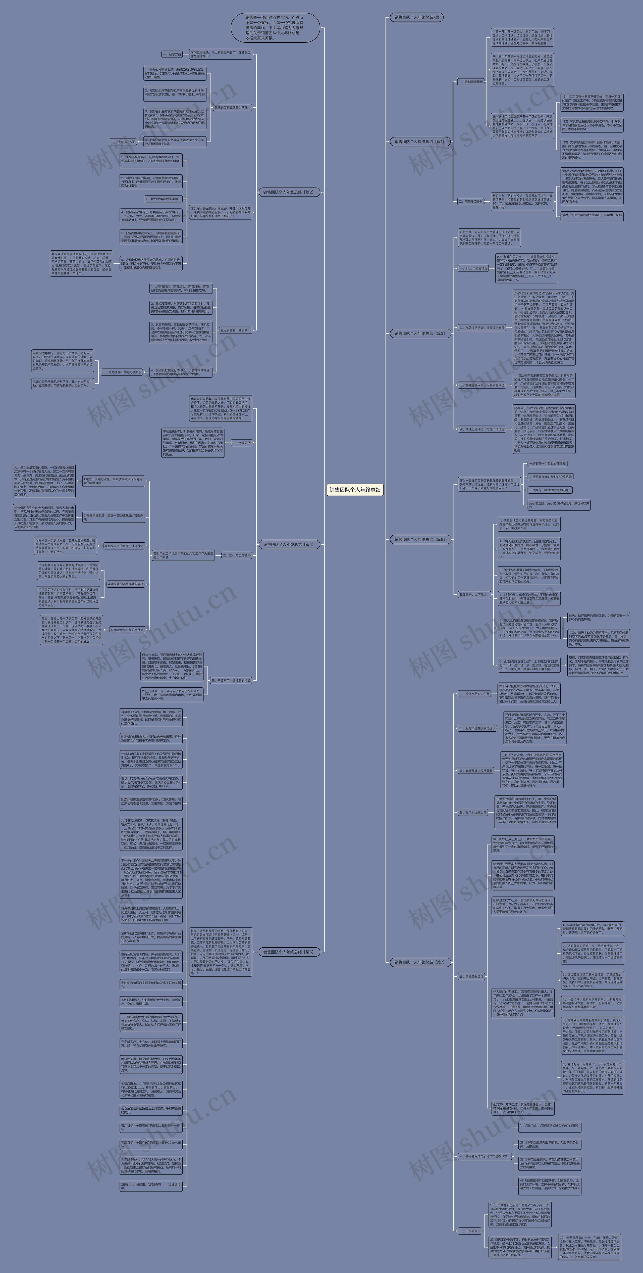 销售团队个人年终总结思维导图