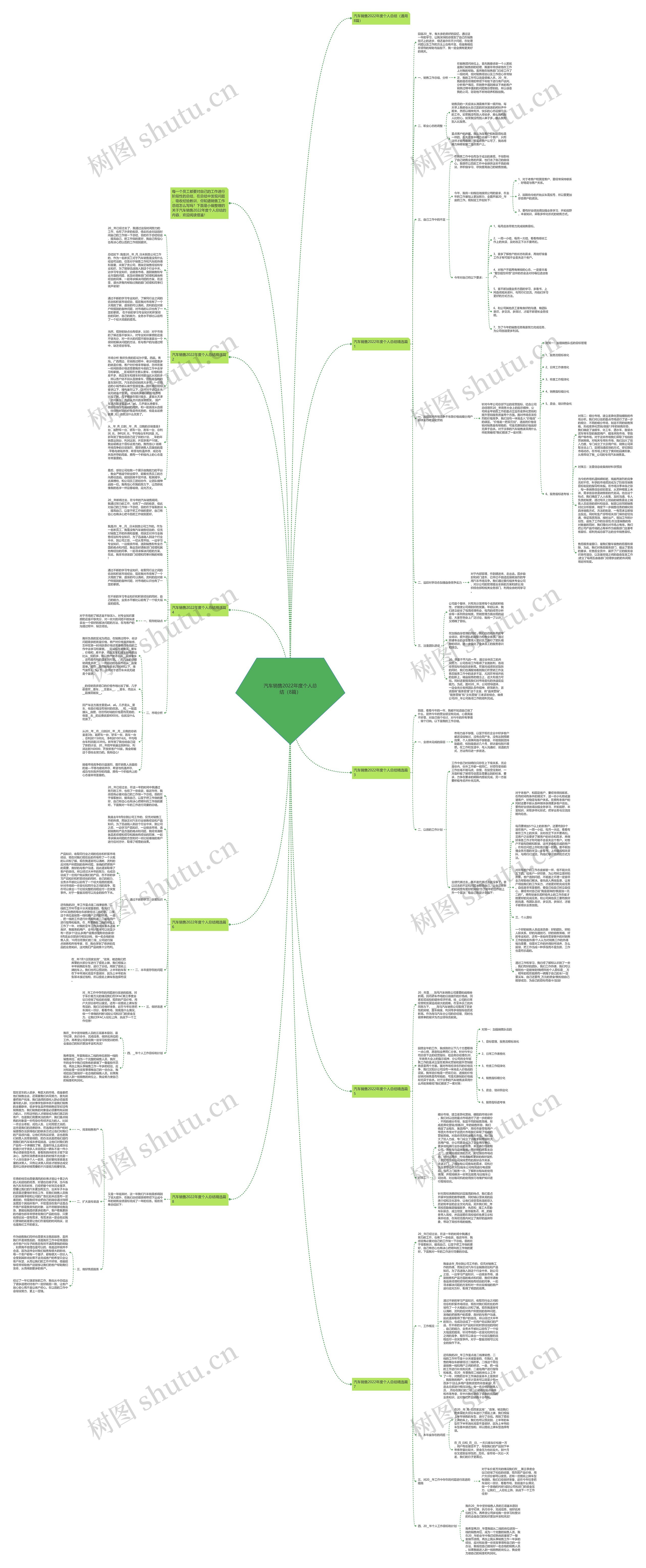 汽车销售2022年度个人总结（8篇）思维导图