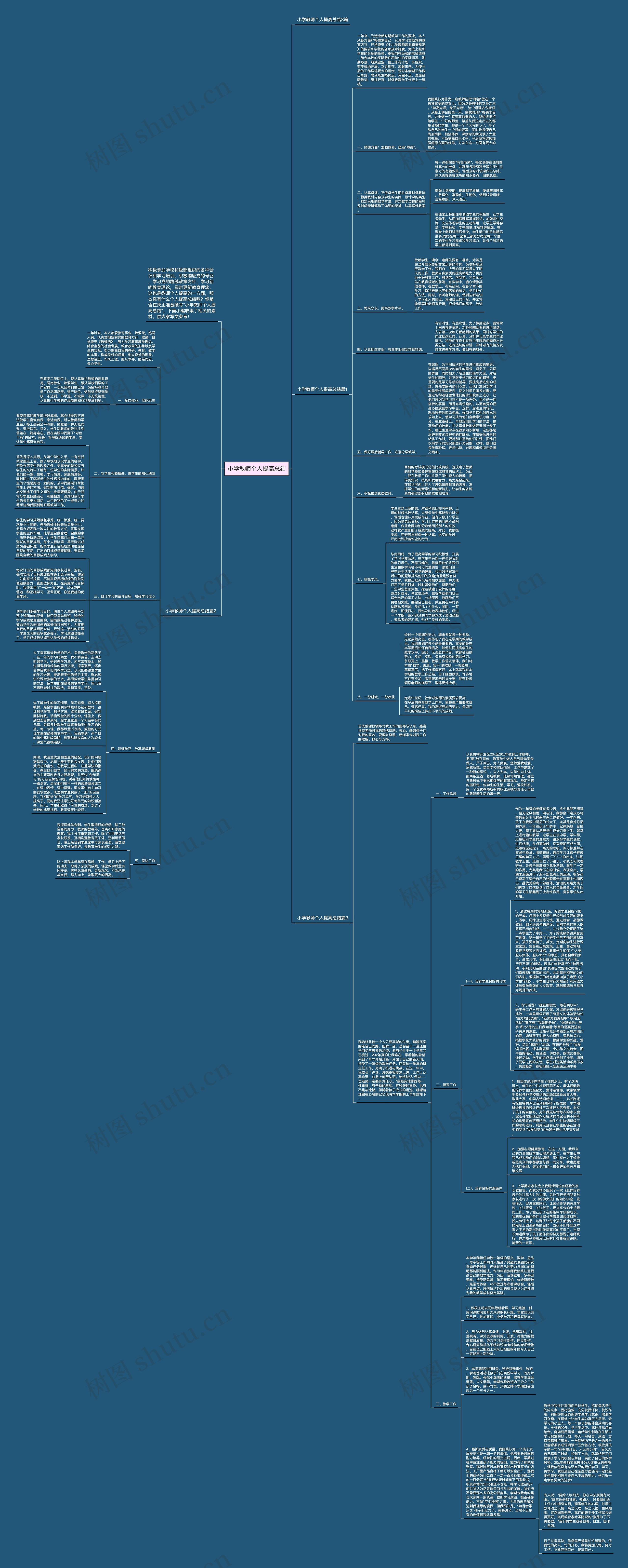 小学教师个人提高总结思维导图