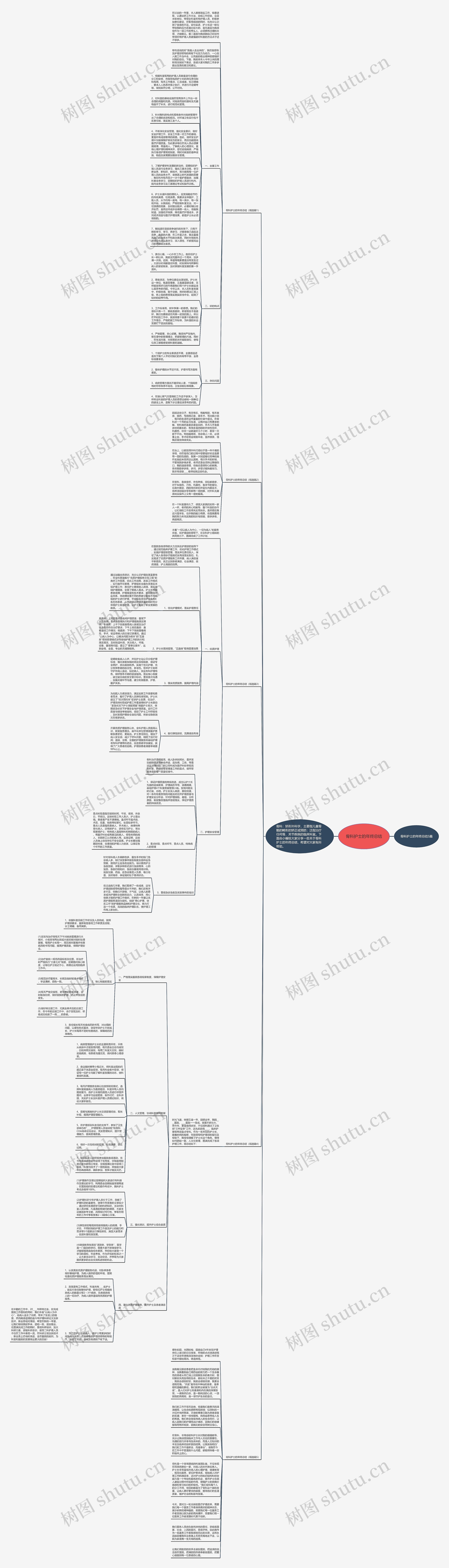 骨科护士的年终总结思维导图