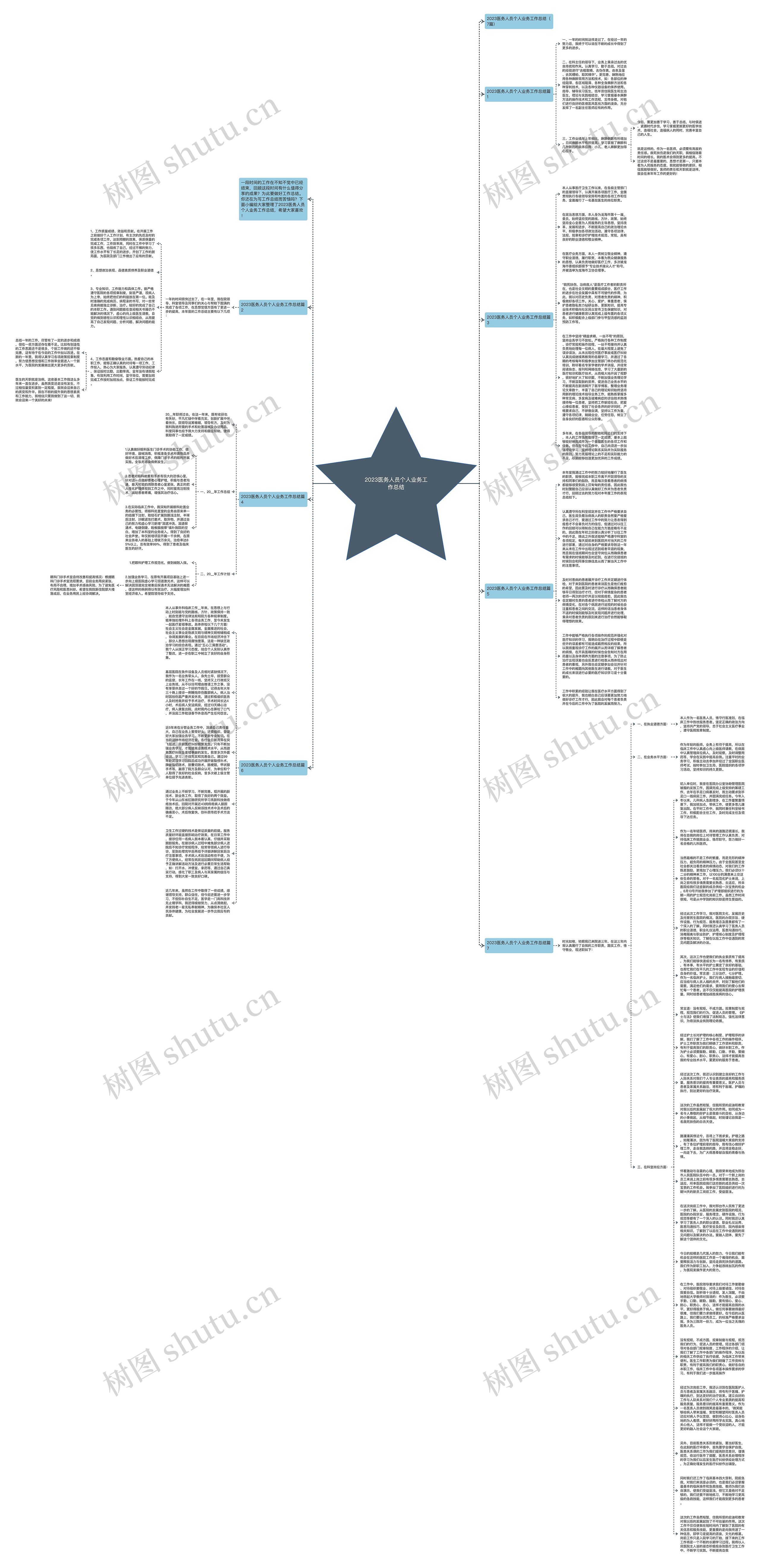 2023医务人员个人业务工作总结思维导图