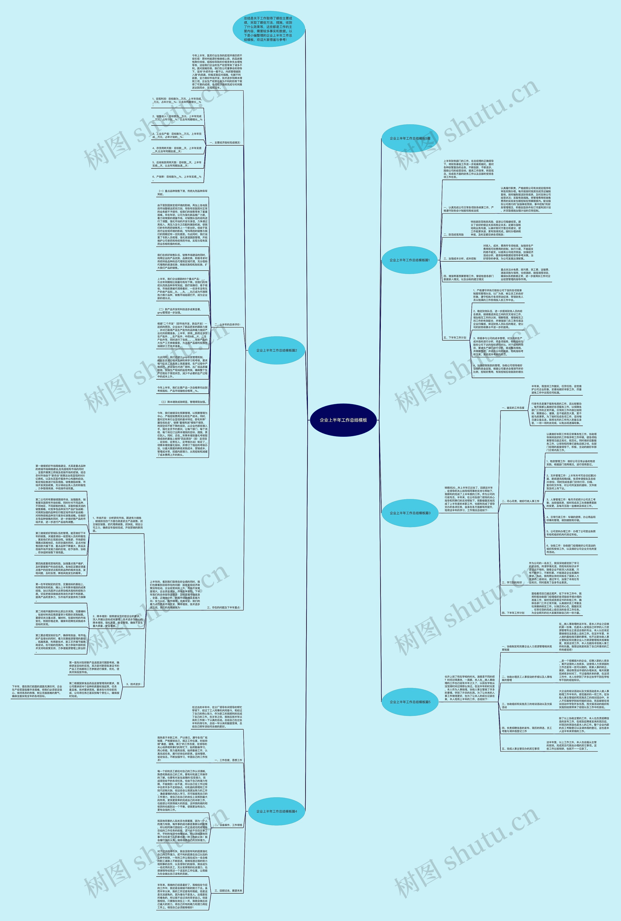 企业上半年工作总结模板