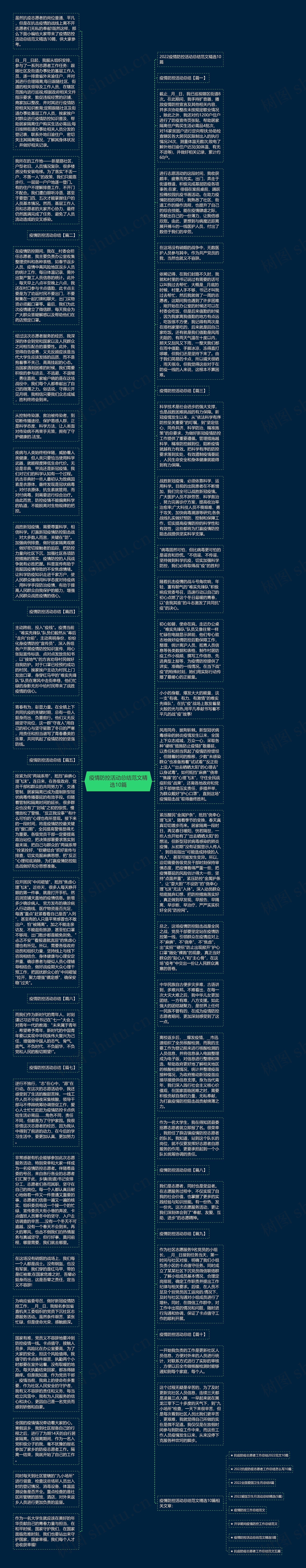 疫情防控活动总结范文精选10篇