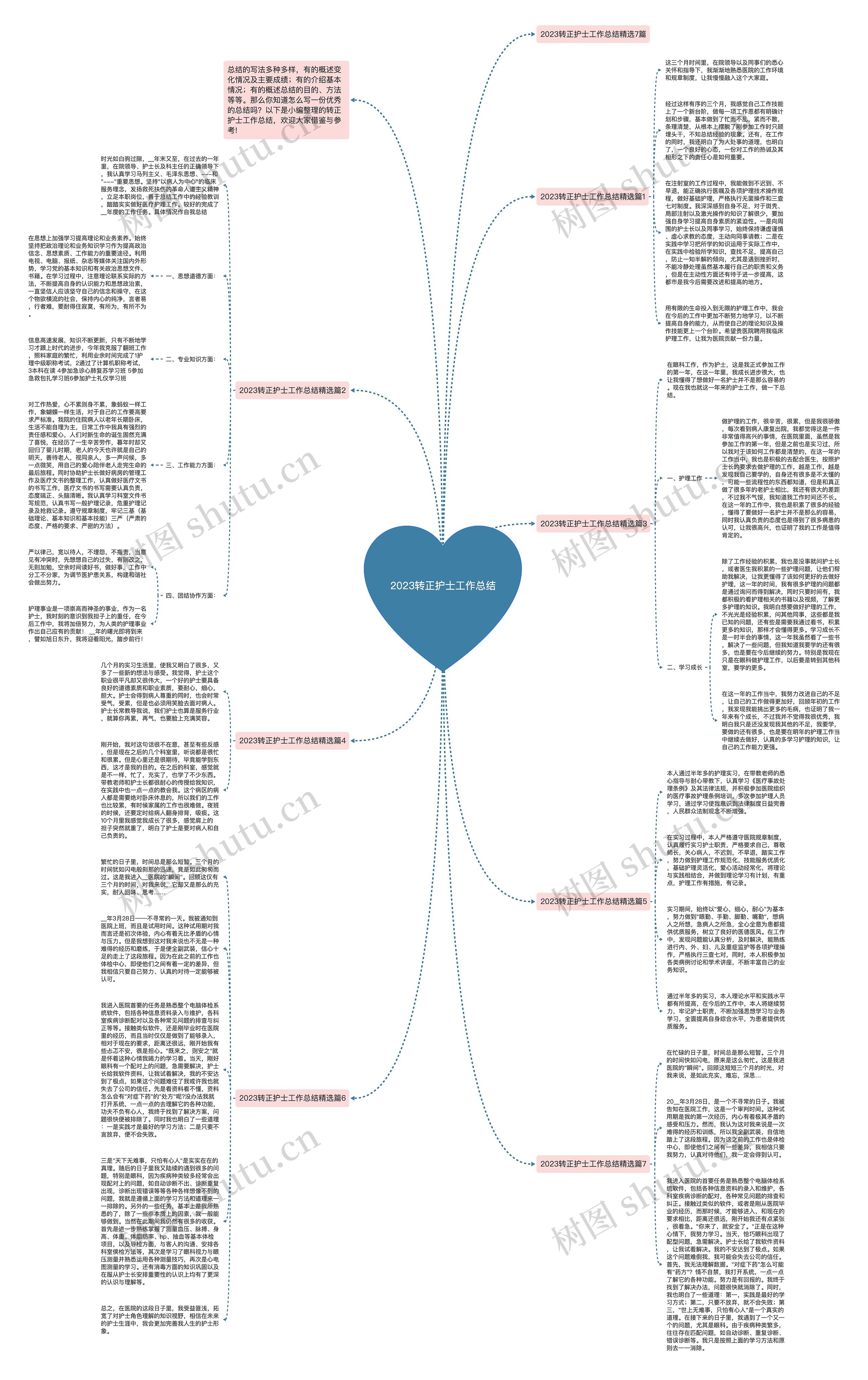 2023转正护士工作总结思维导图
