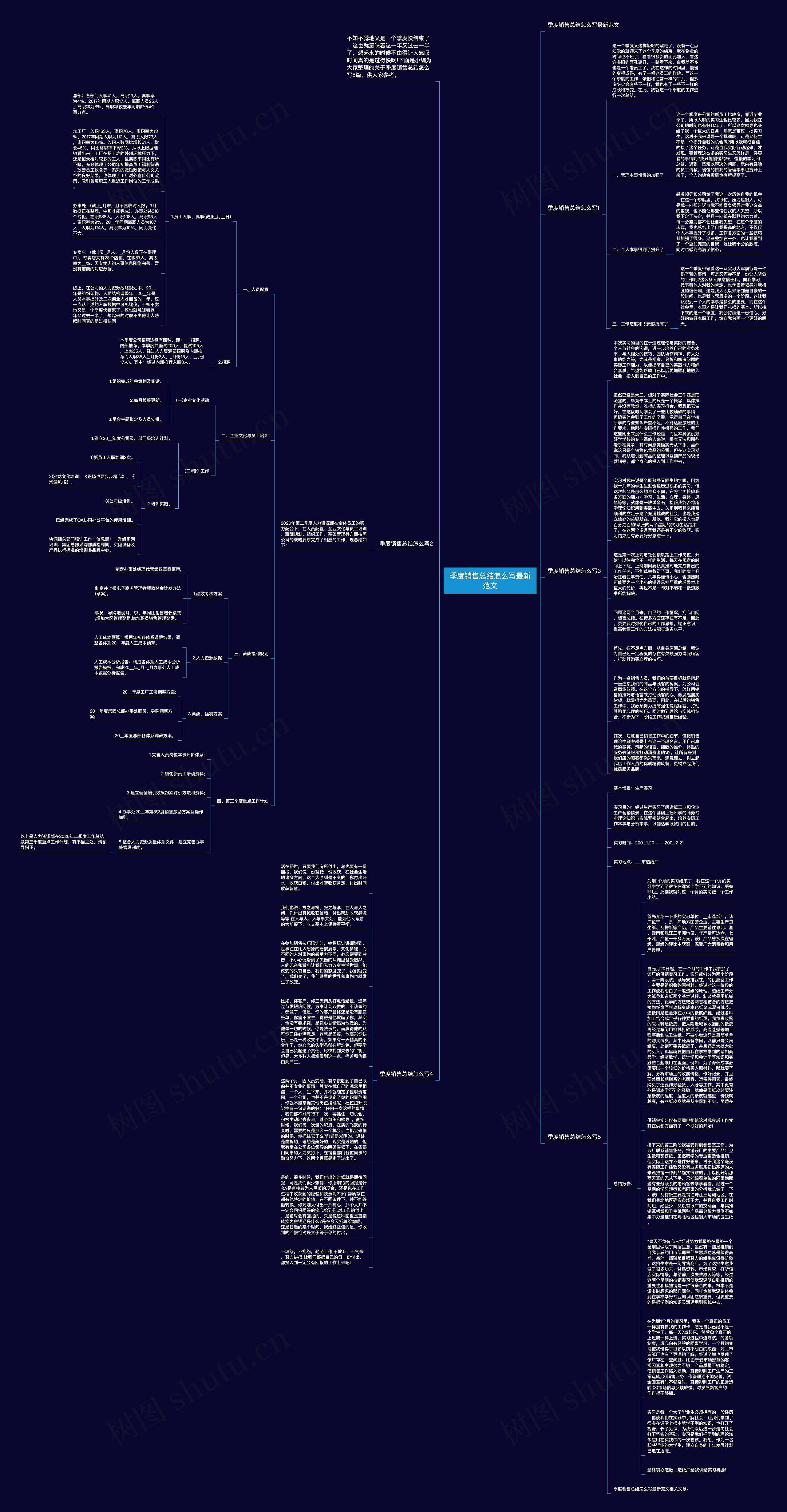 季度销售总结怎么写最新范文思维导图