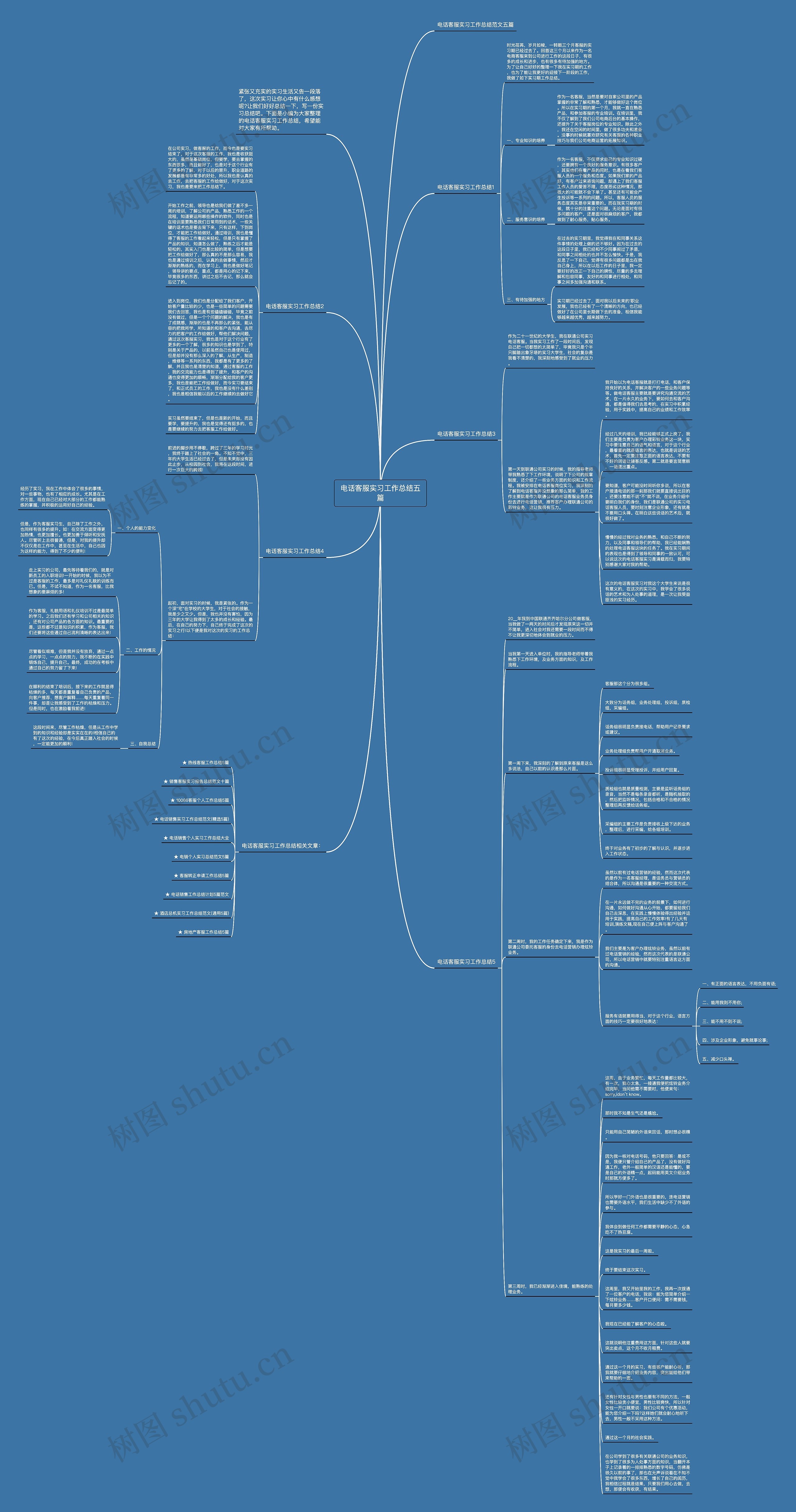 电话客服实习工作总结五篇