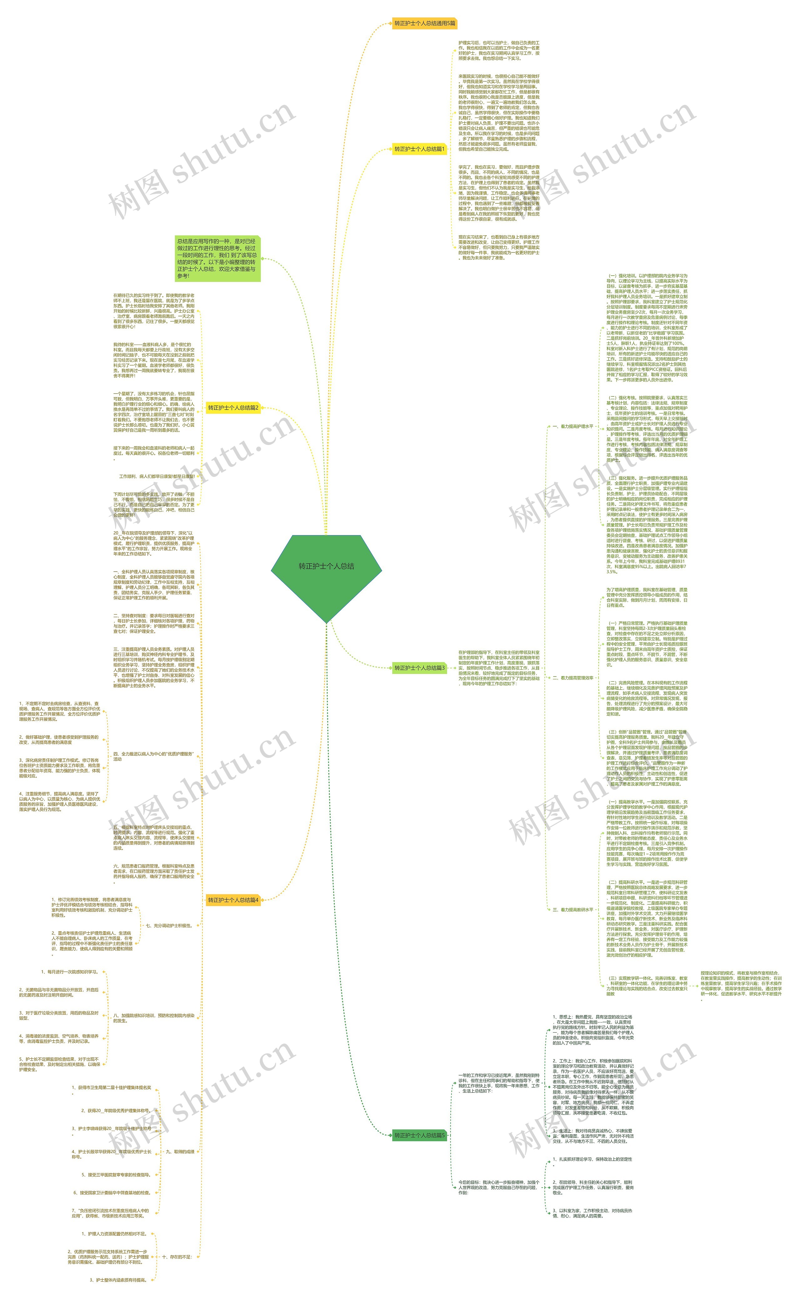转正护士个人总结思维导图