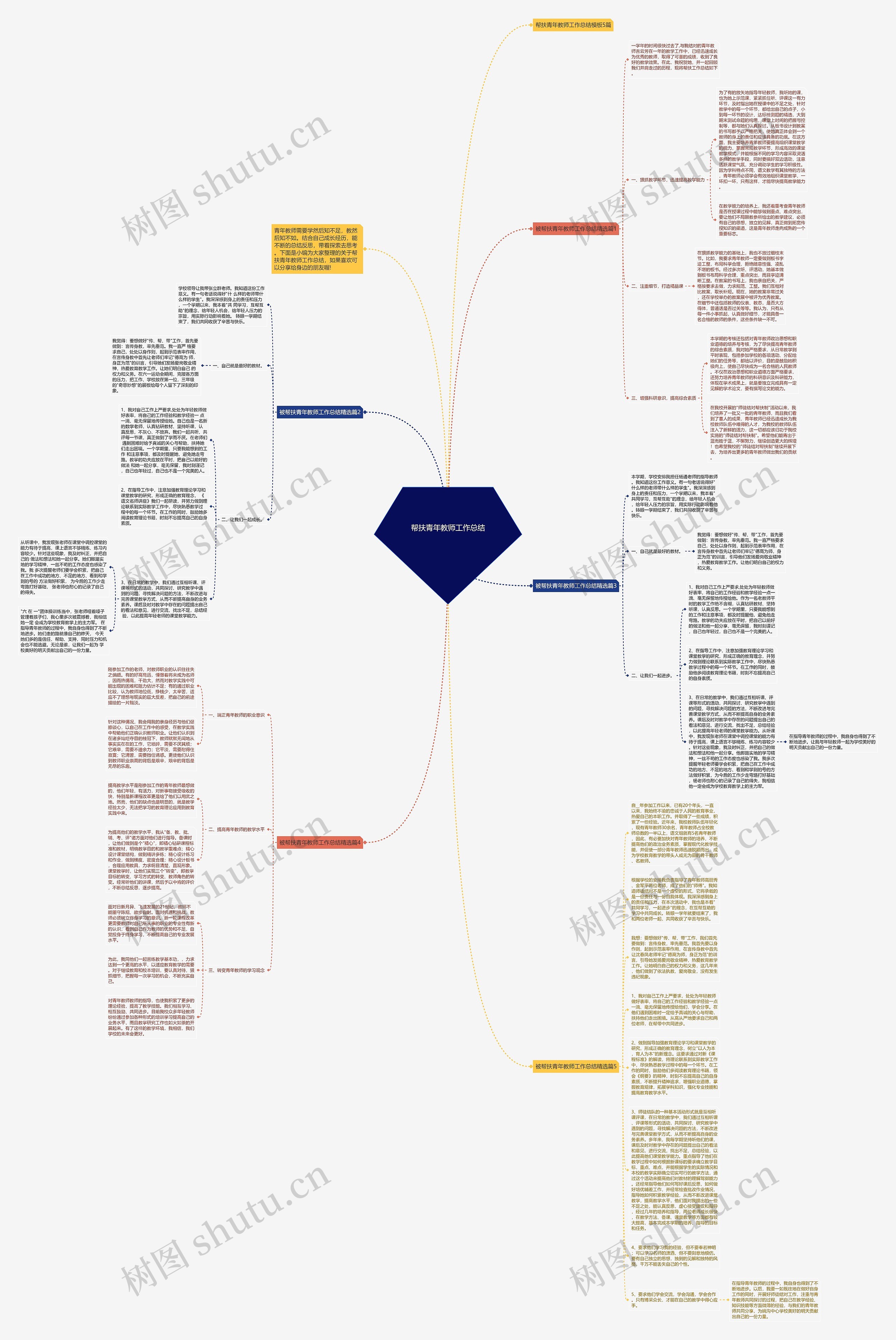 帮扶青年教师工作总结思维导图