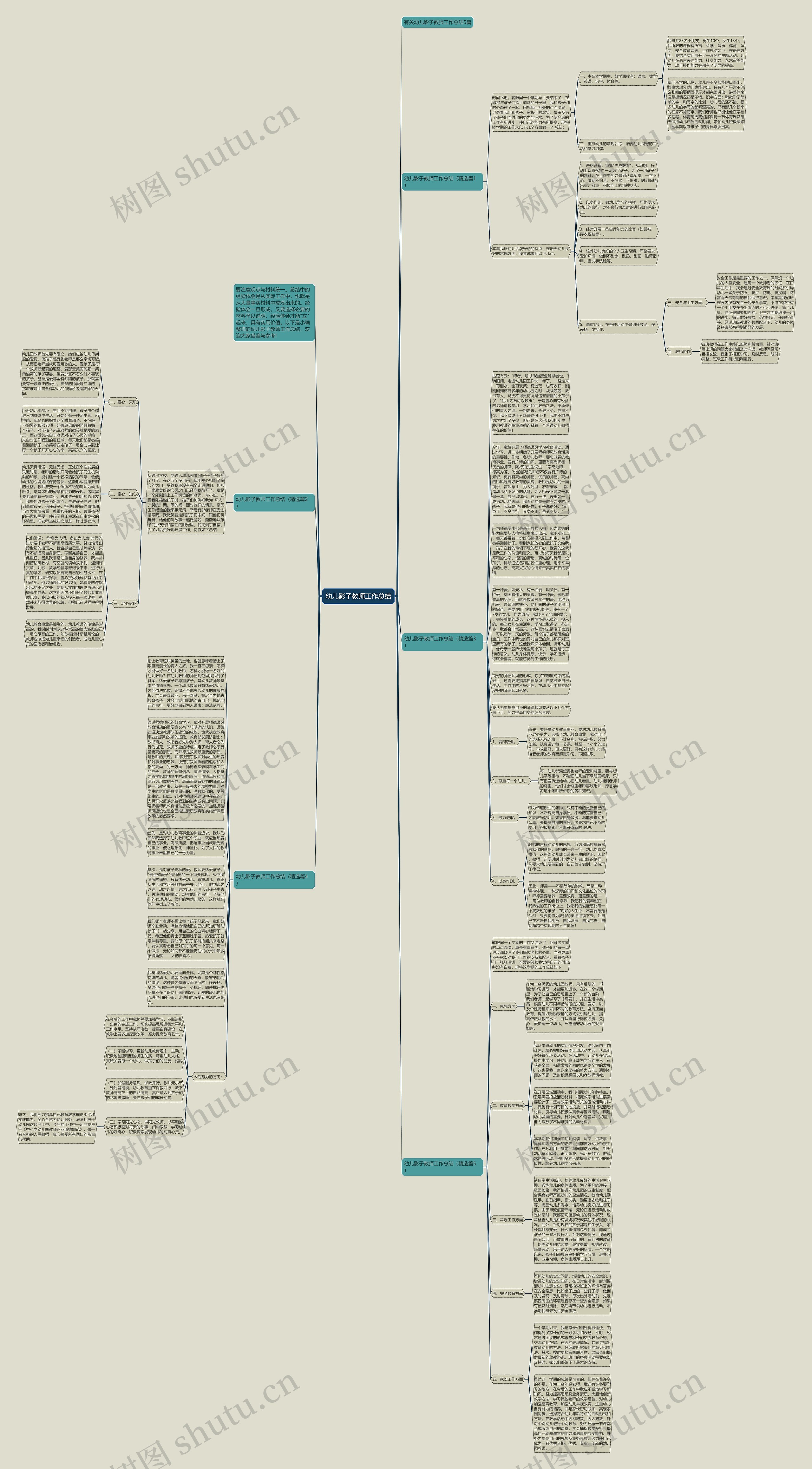 幼儿影子教师工作总结思维导图