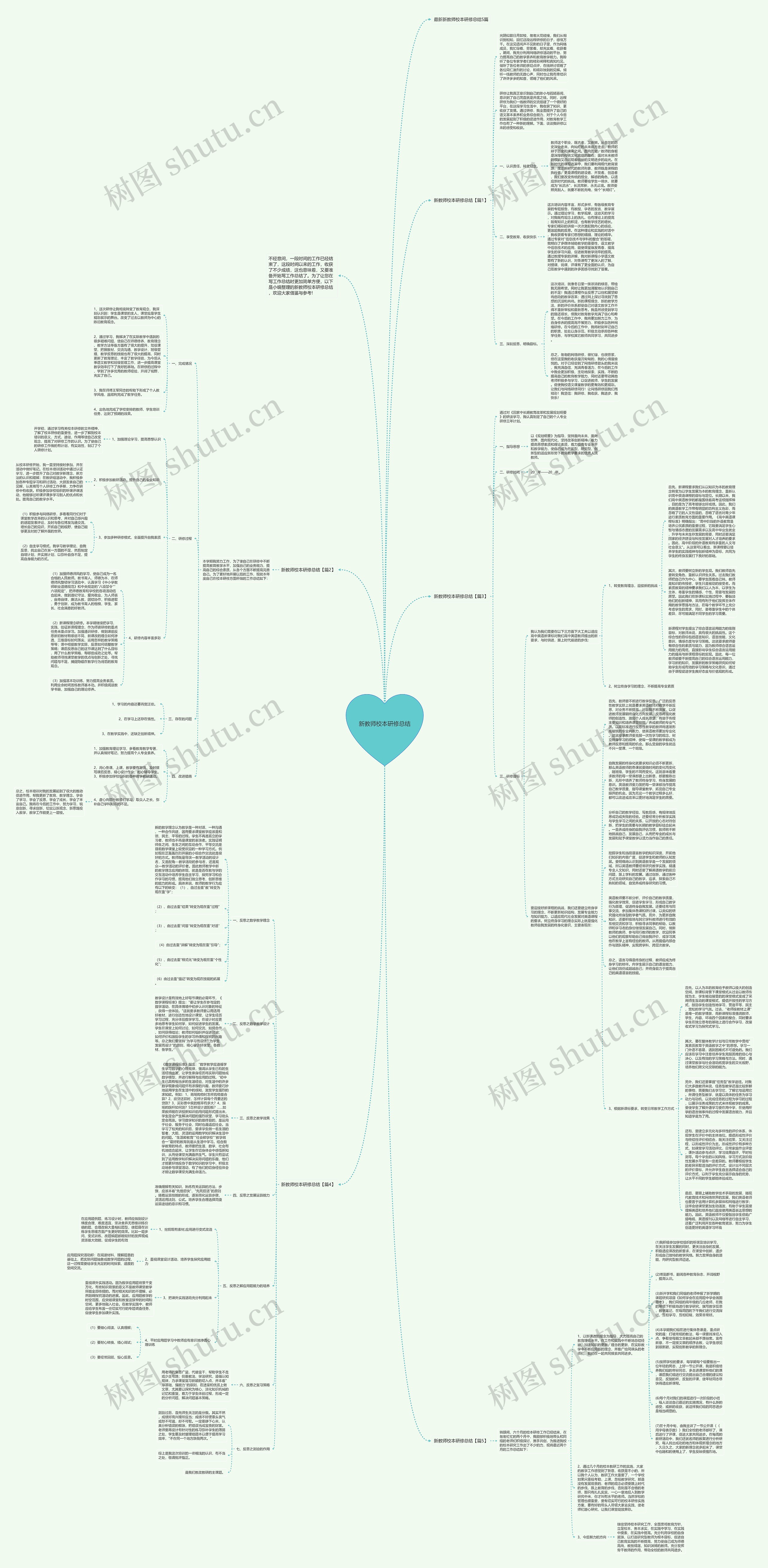 新教师校本研修总结思维导图