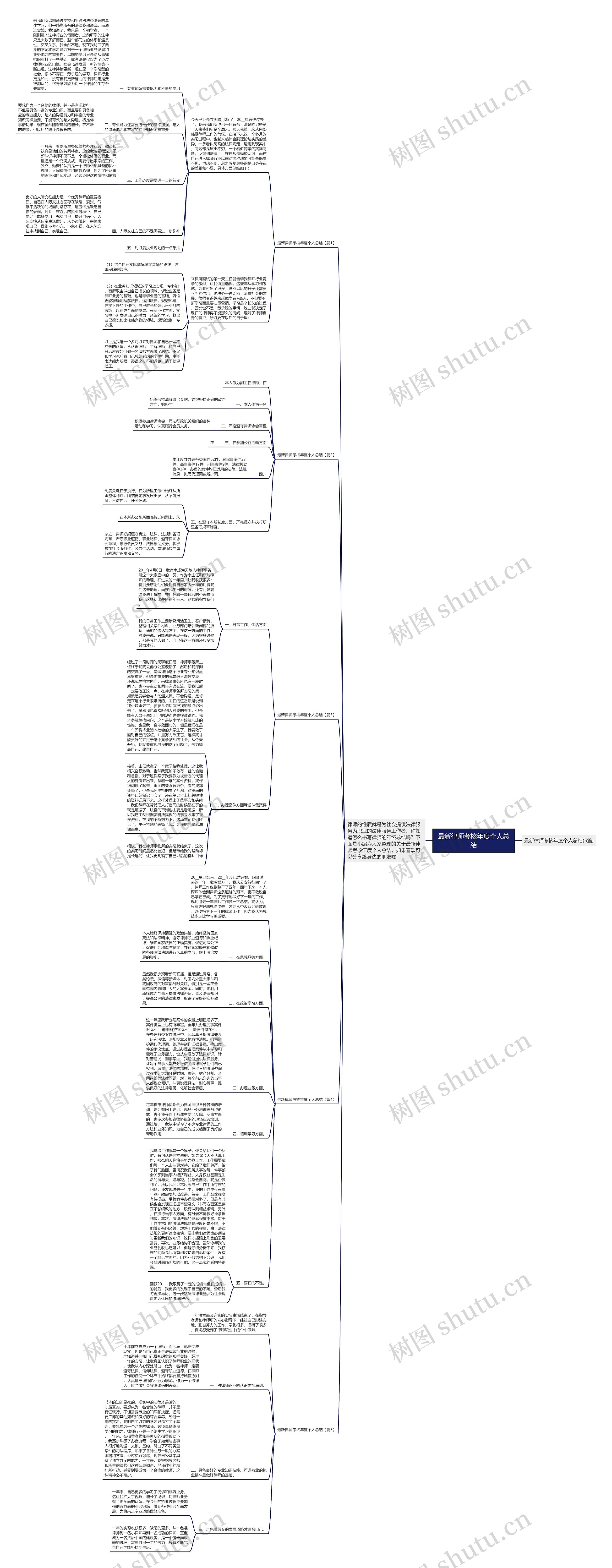 最新律师考核年度个人总结思维导图