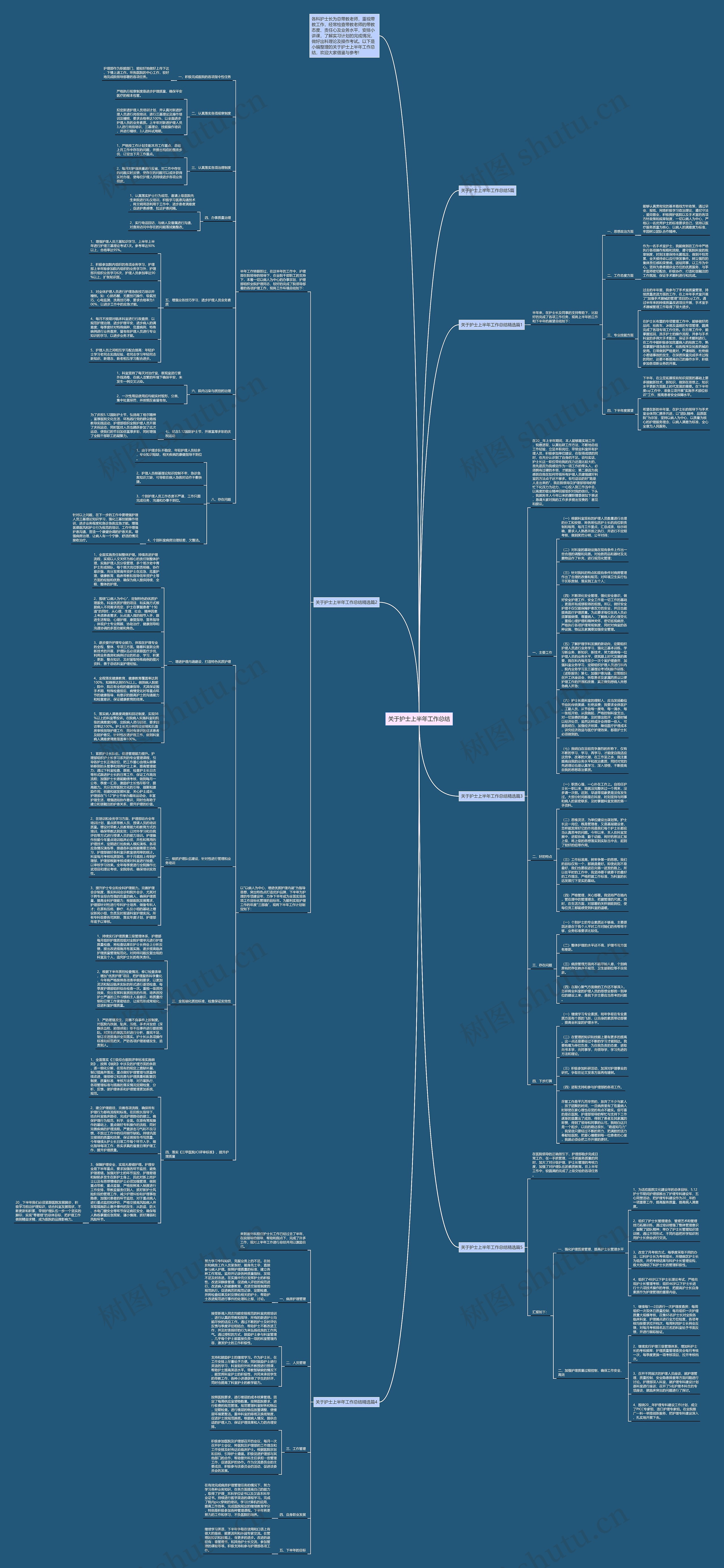 关于护士上半年工作总结思维导图