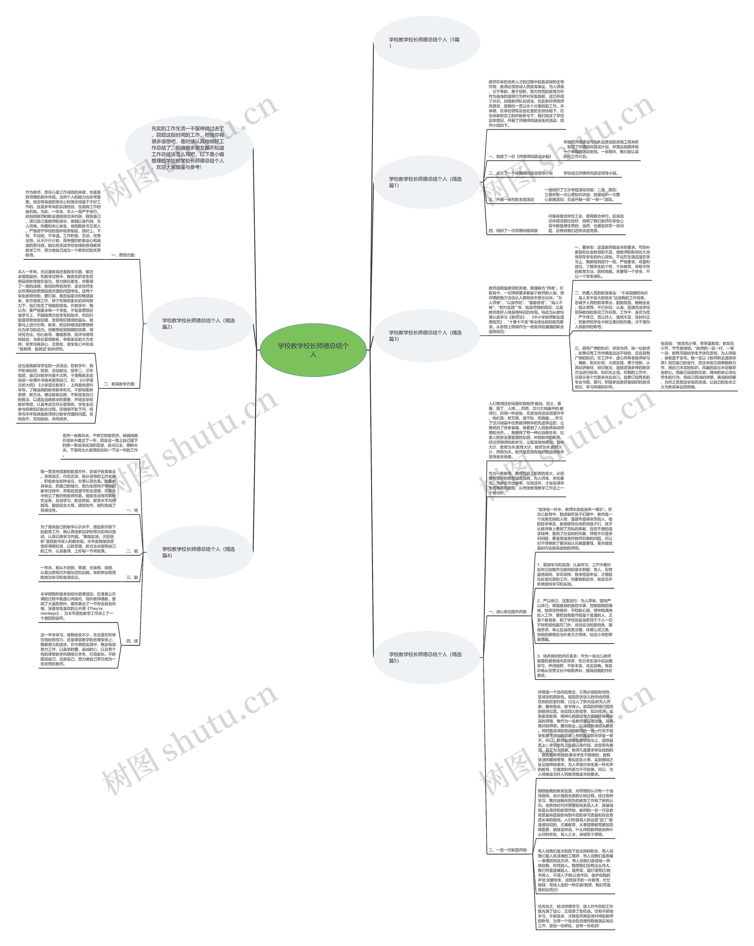 学校教学校长师德总结个人思维导图