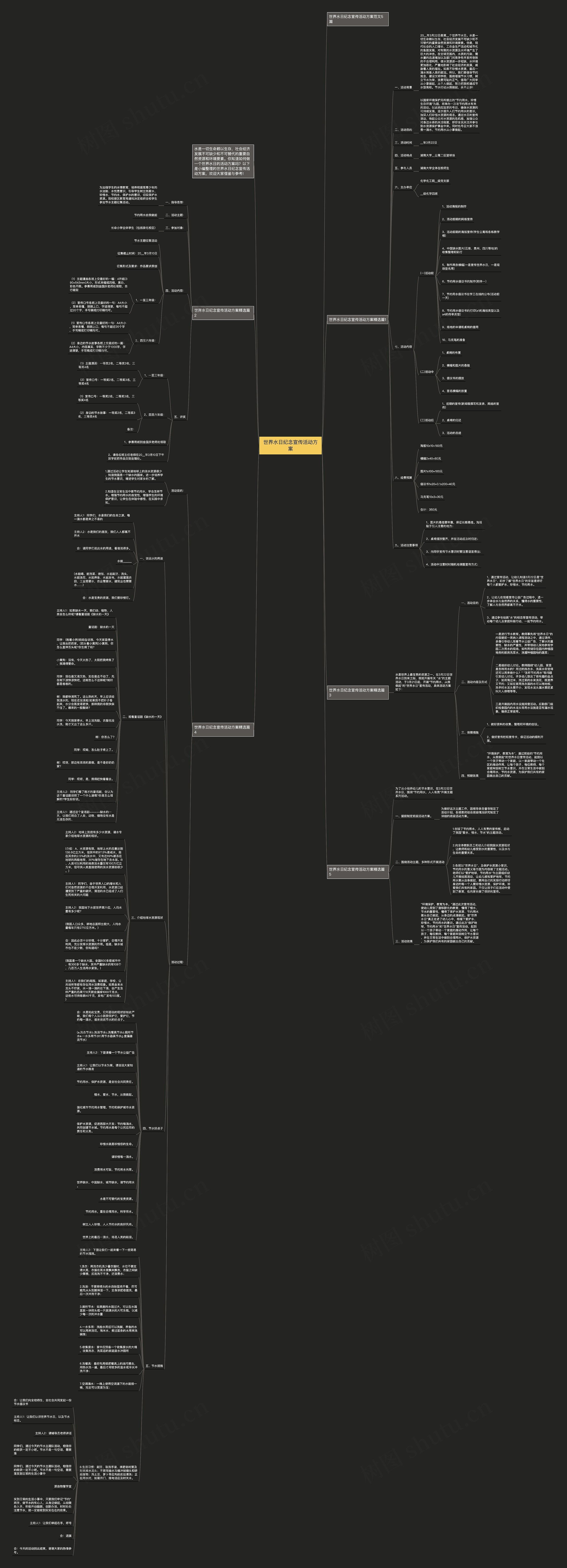 世界水日纪念宣传活动方案思维导图