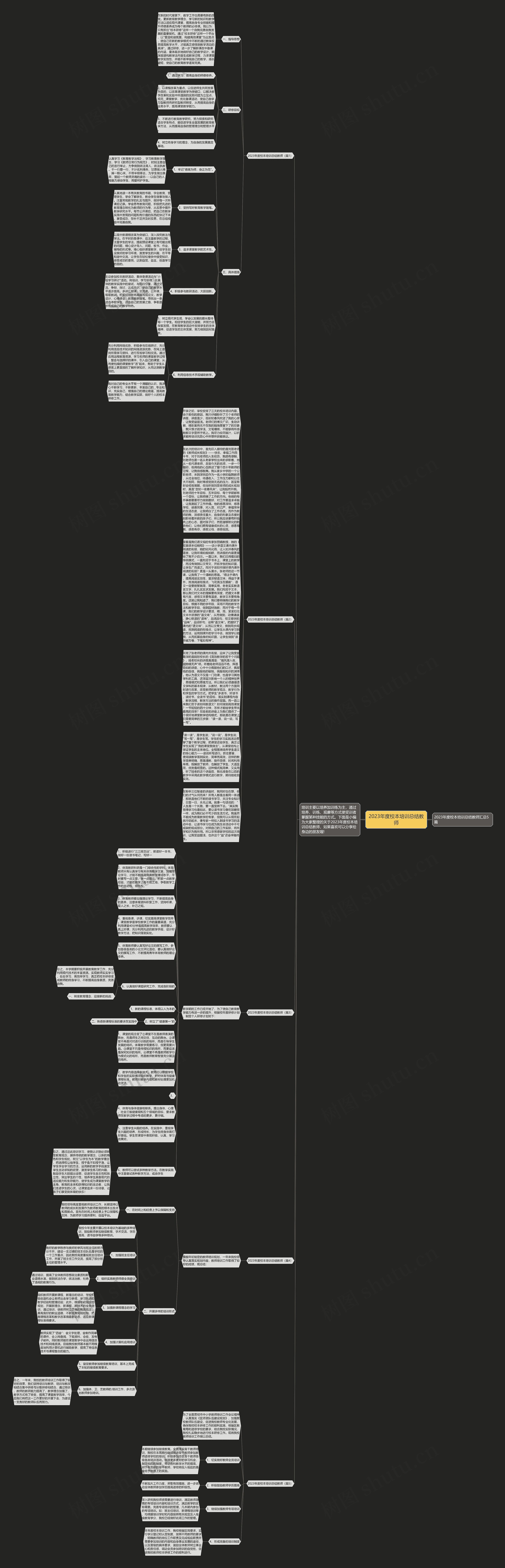 2023年度校本培训总结教师思维导图
