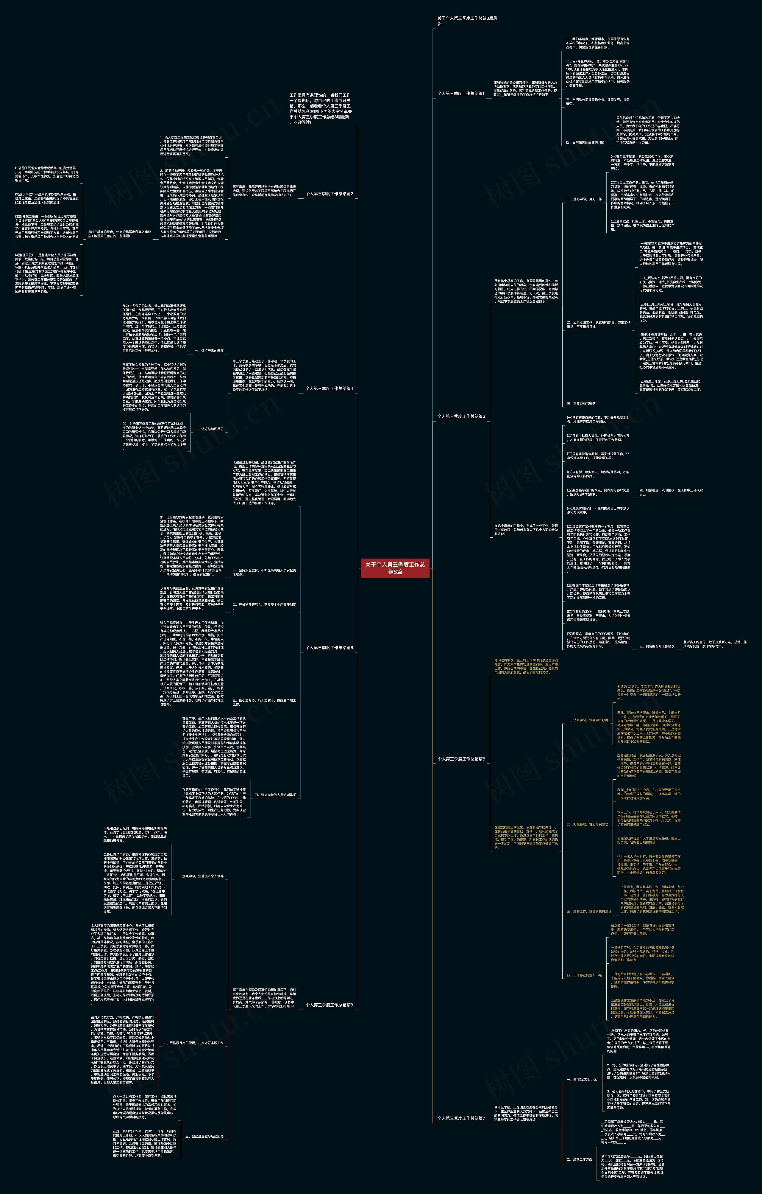 关于个人第三季度工作总结8篇