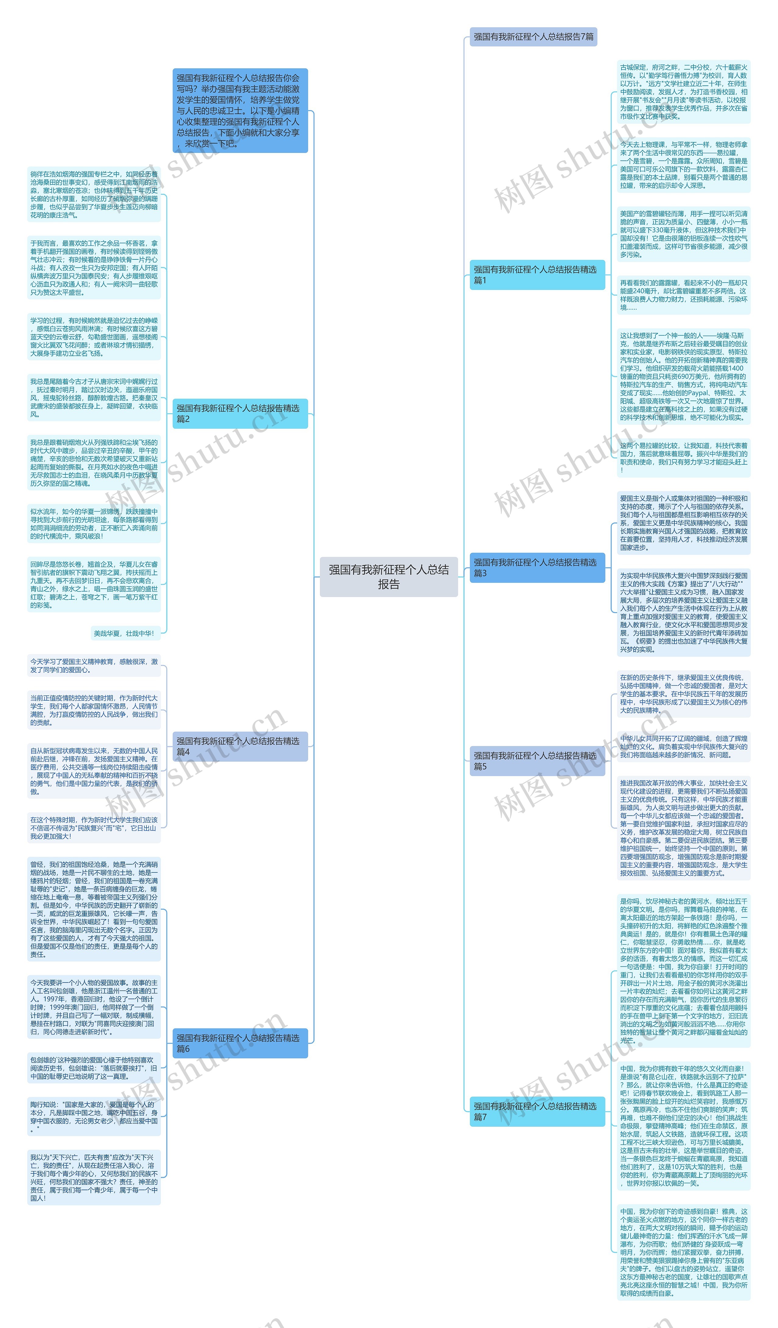 强国有我新征程个人总结报告思维导图