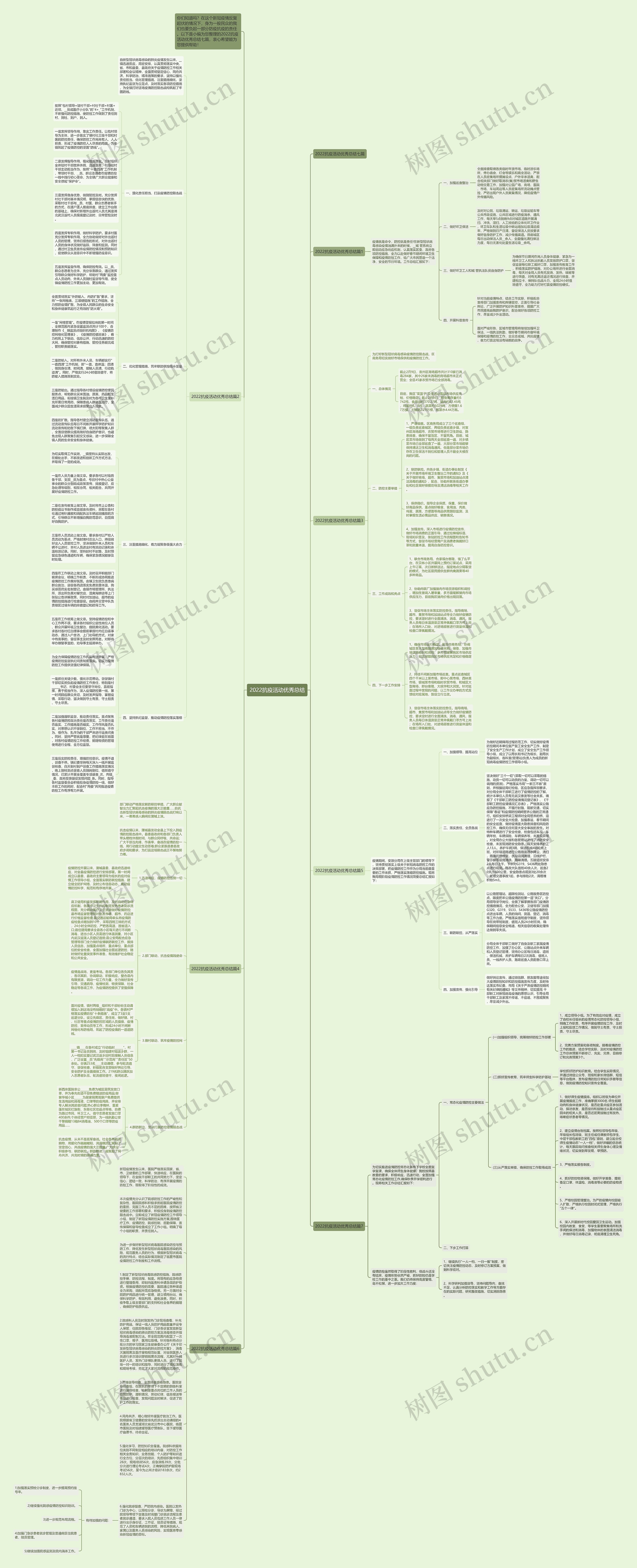 2022抗疫活动优秀总结思维导图