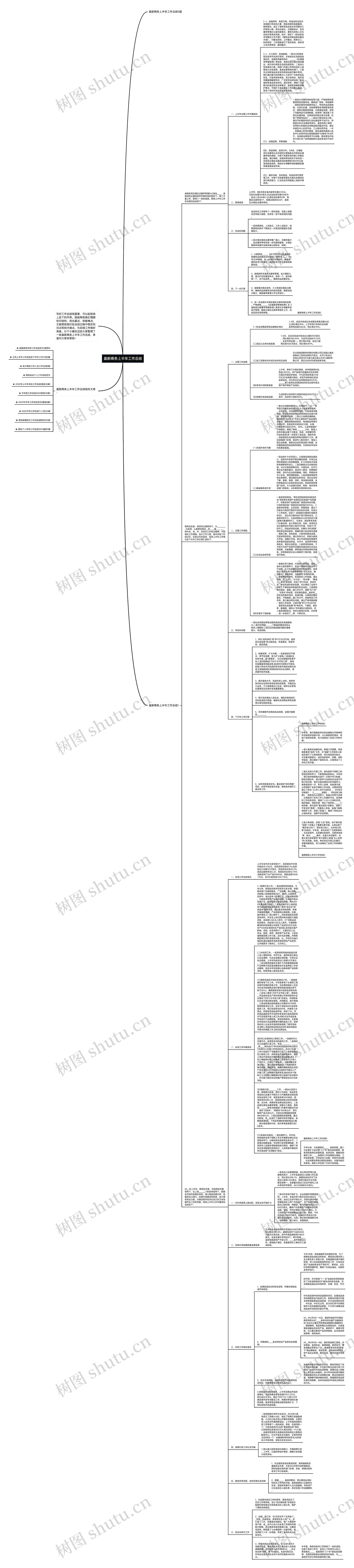 最新商务上半年工作总结