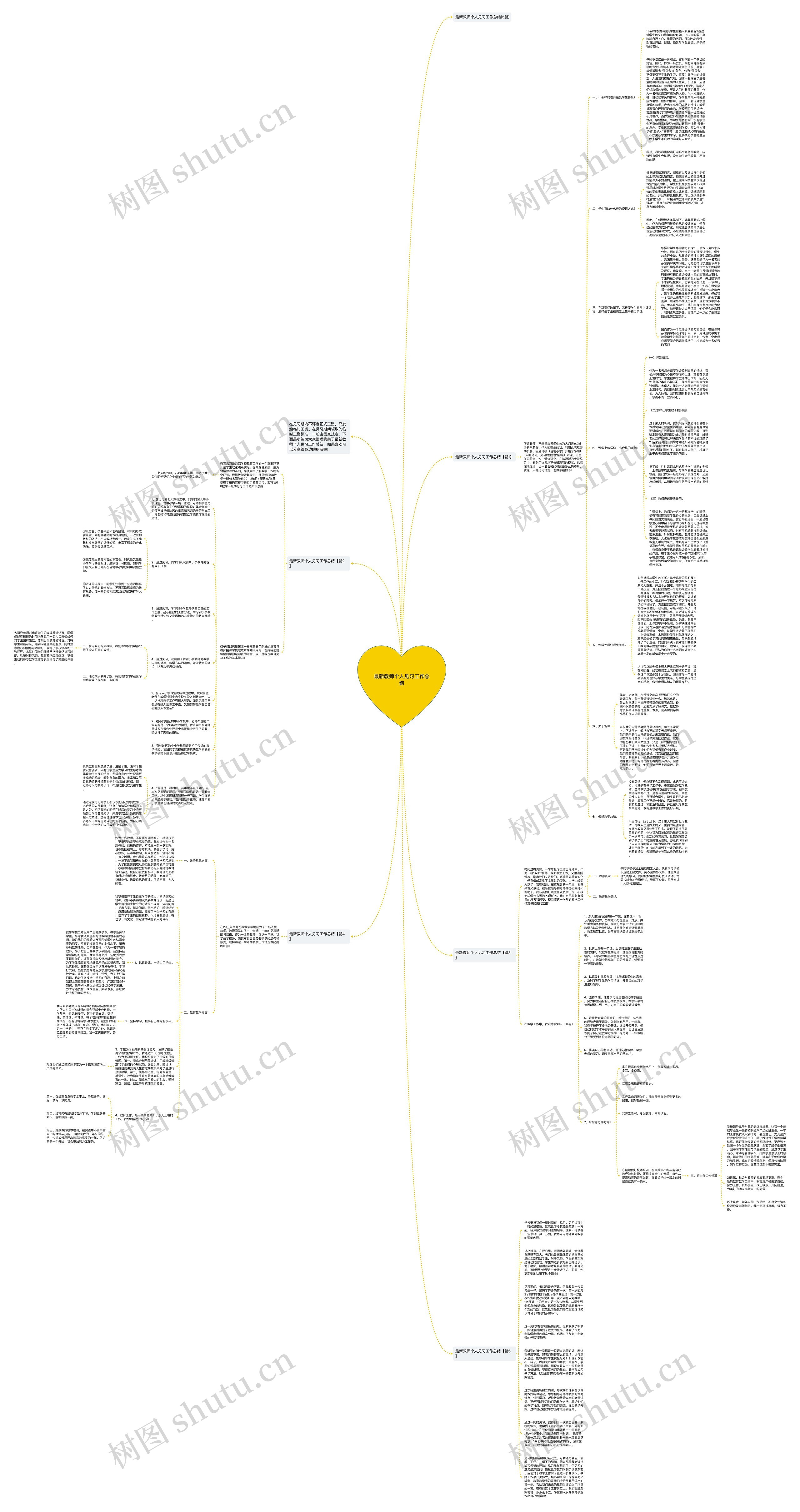 最新教师个人见习工作总结思维导图
