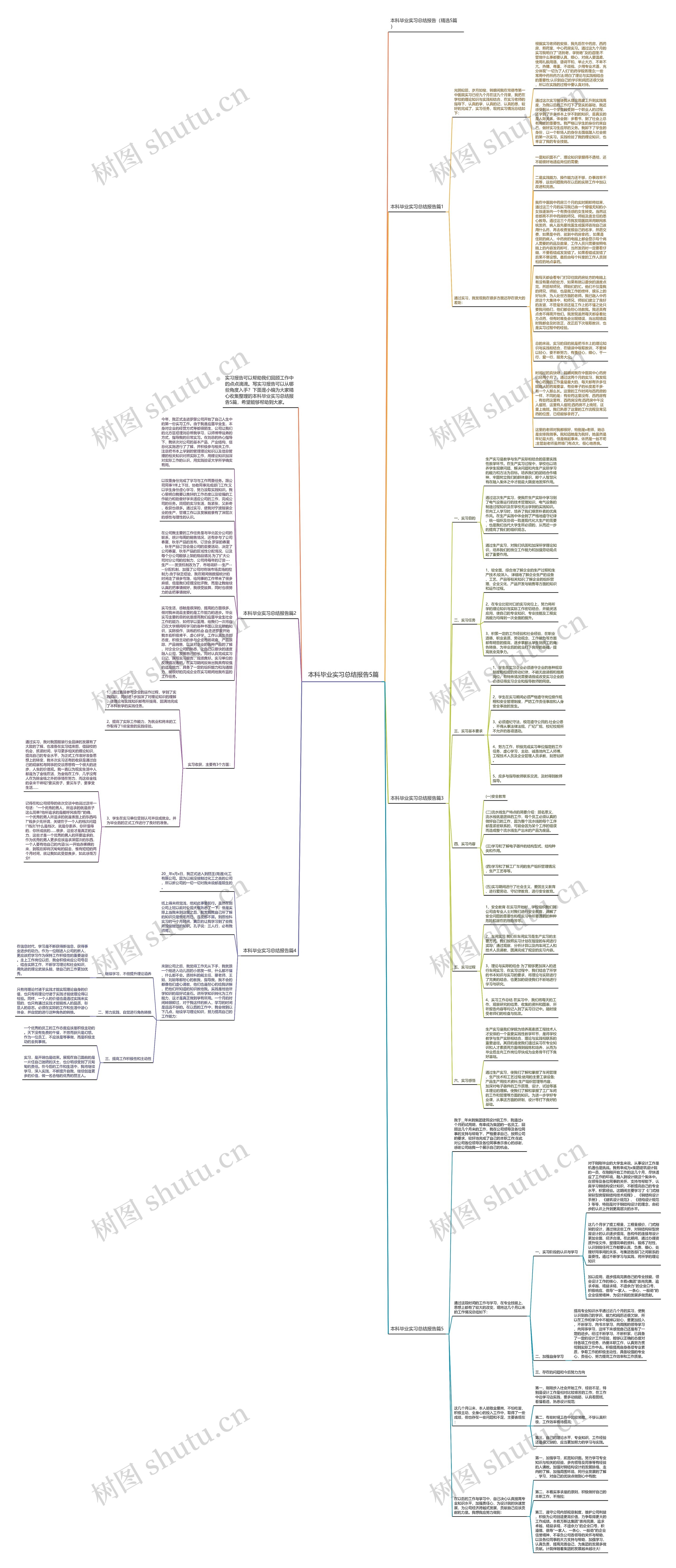 本科毕业实习总结报告5篇