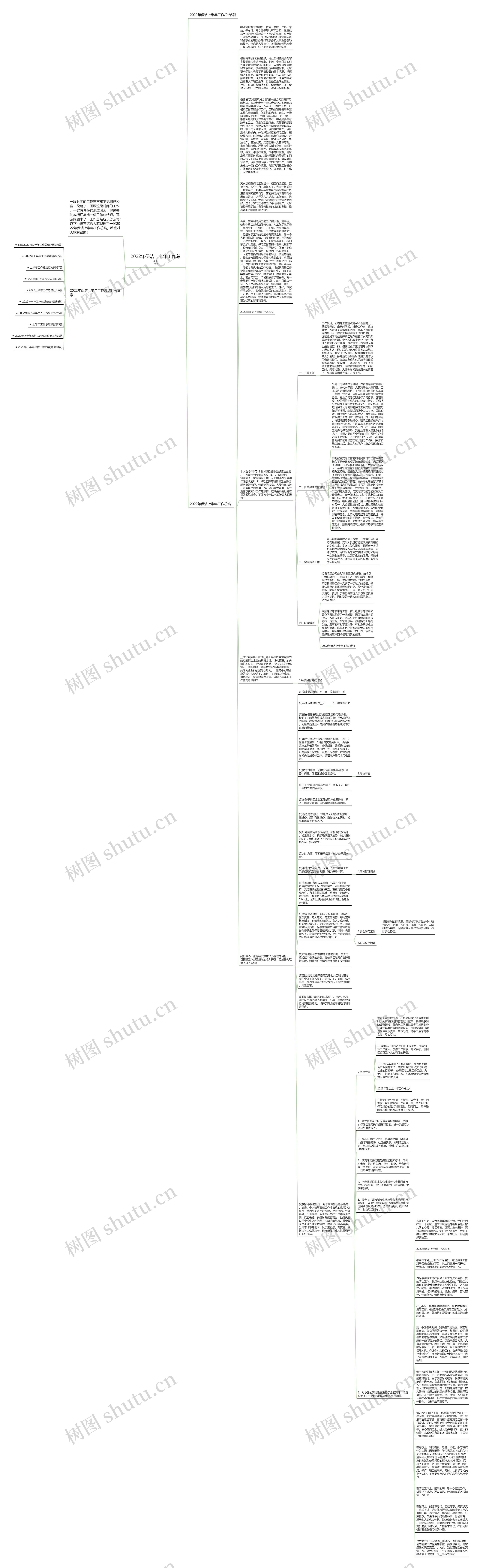 2022年保洁上半年工作总结思维导图