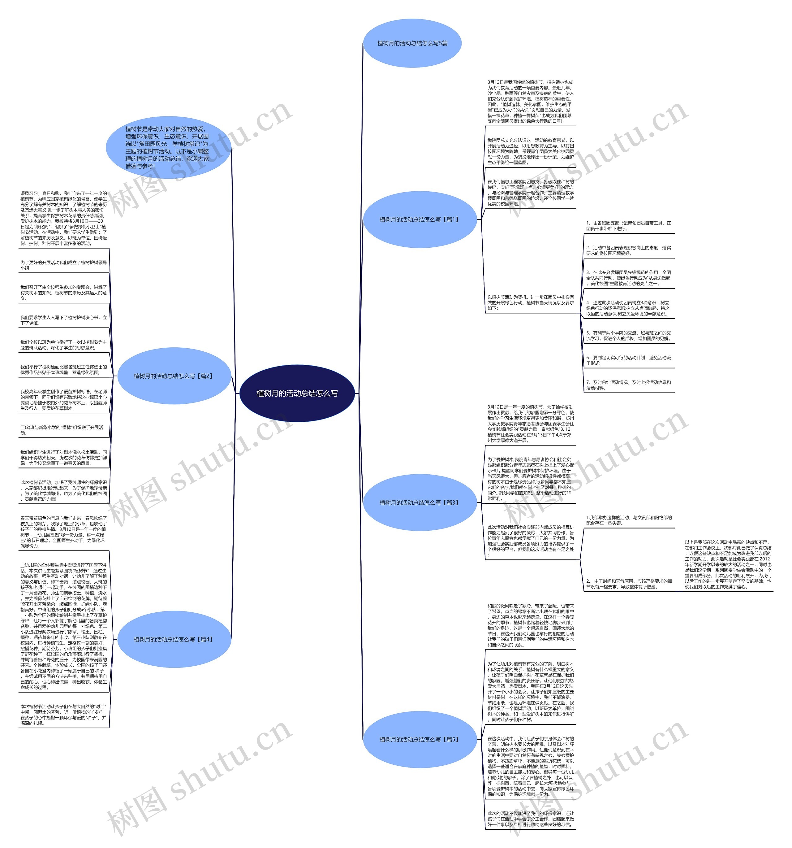 植树月的活动总结怎么写思维导图