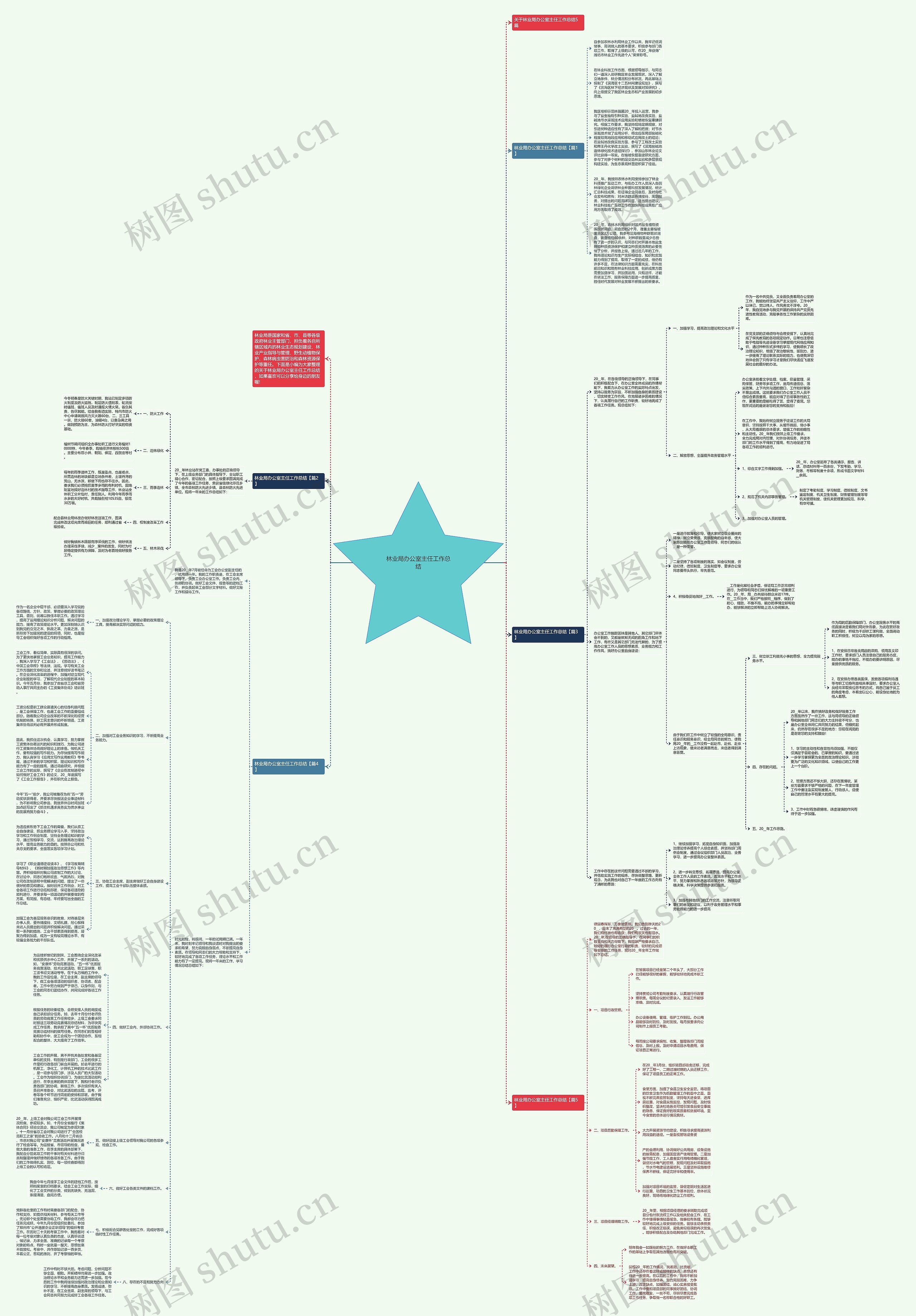 林业局办公室主任工作总结思维导图