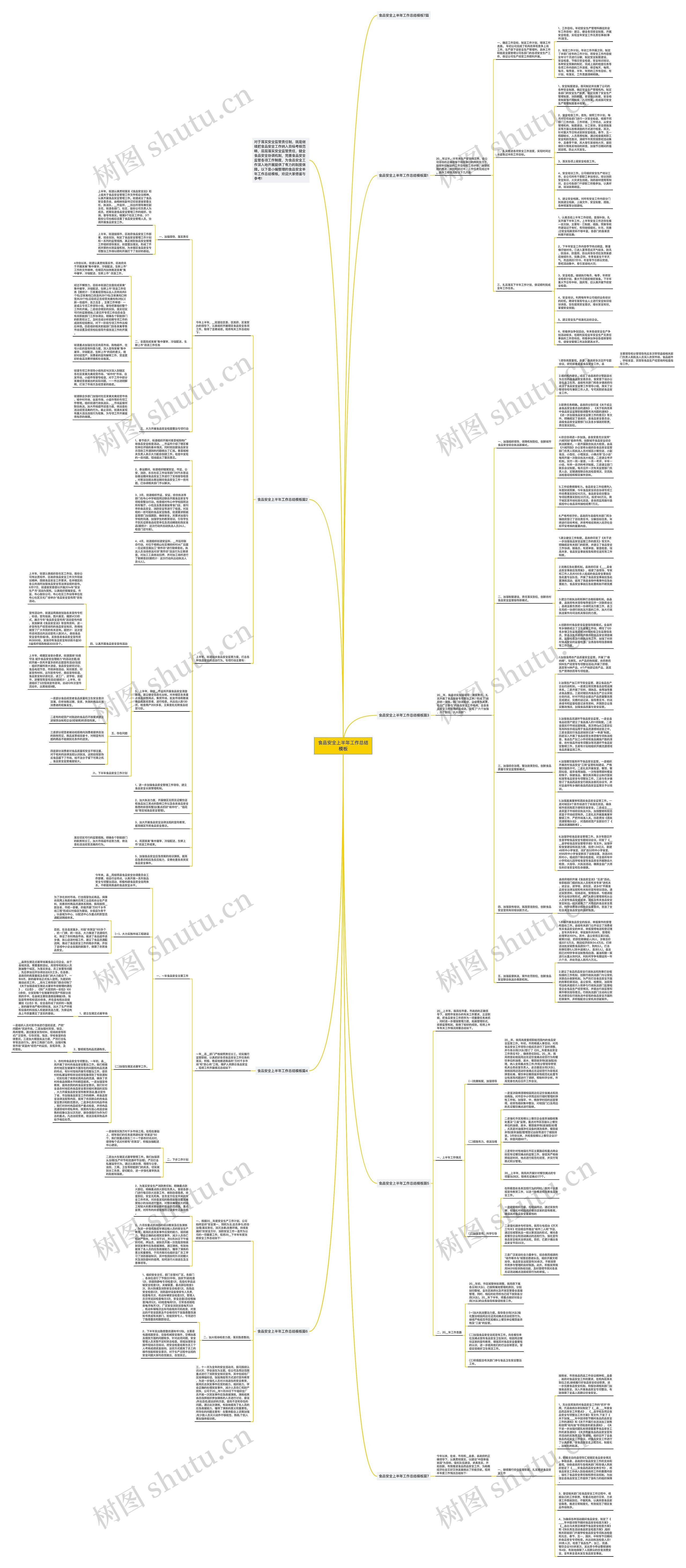 食品安全上半年工作总结模板