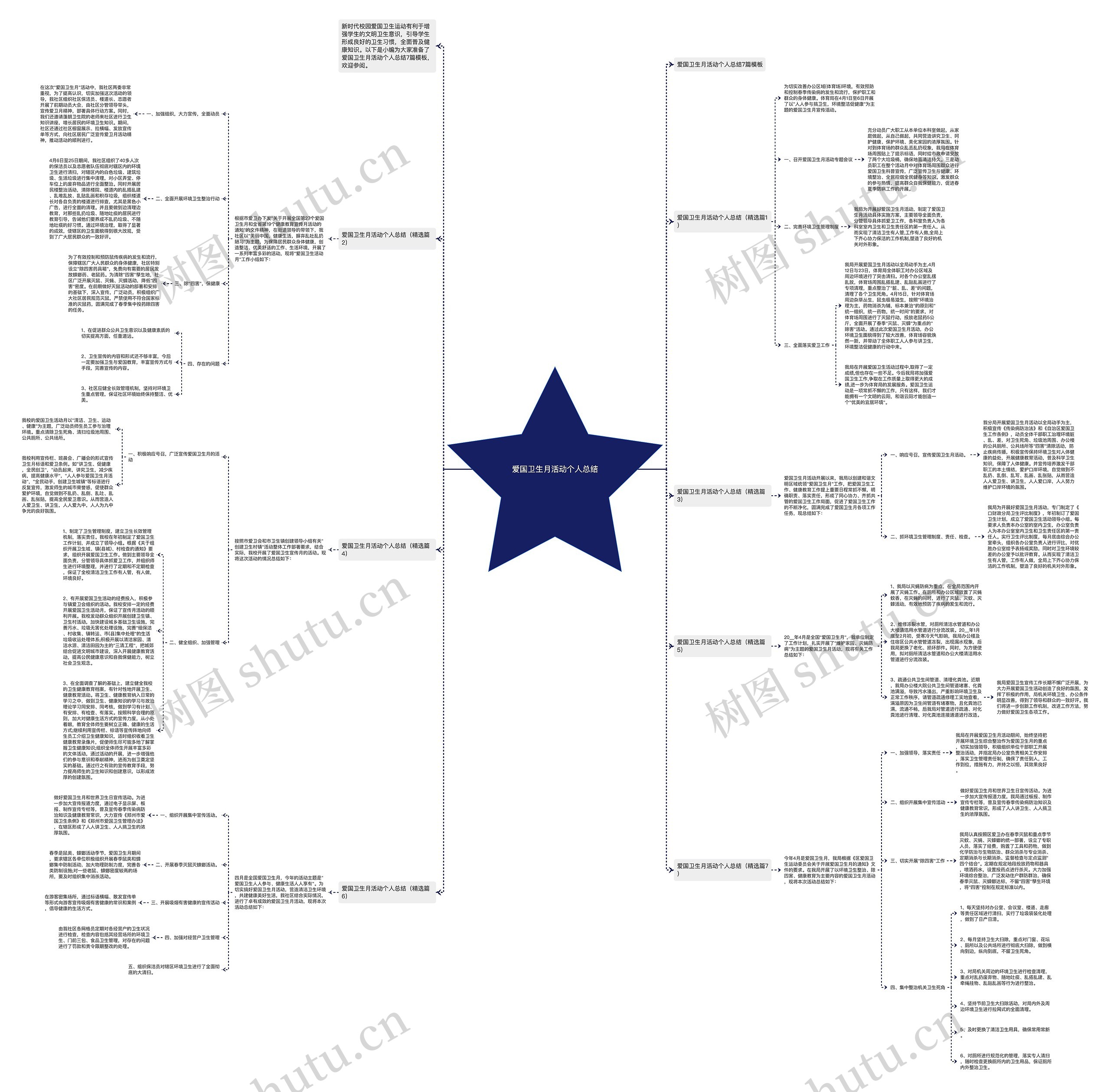 爱国卫生月活动个人总结思维导图