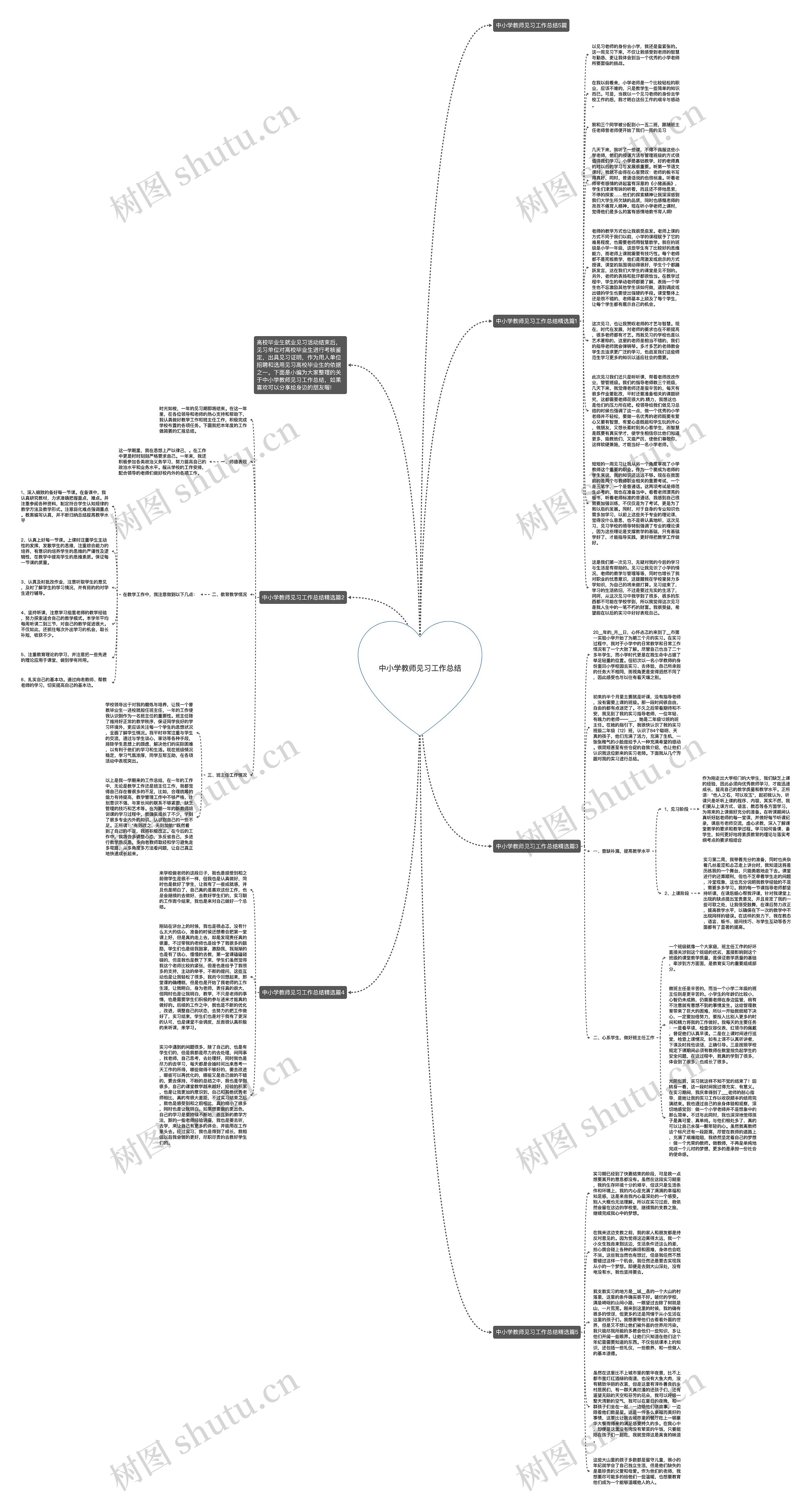 中小学教师见习工作总结思维导图