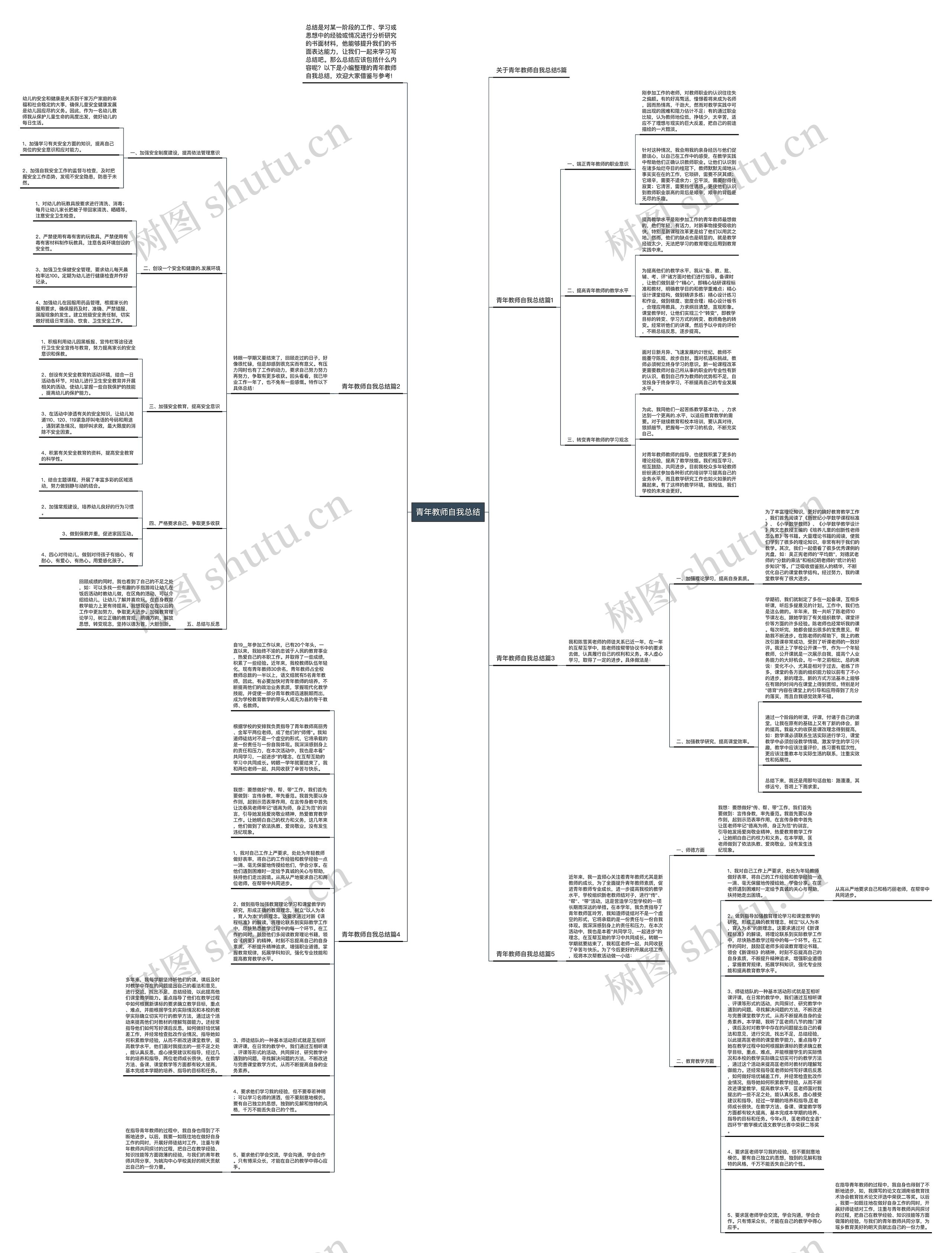 青年教师自我总结思维导图