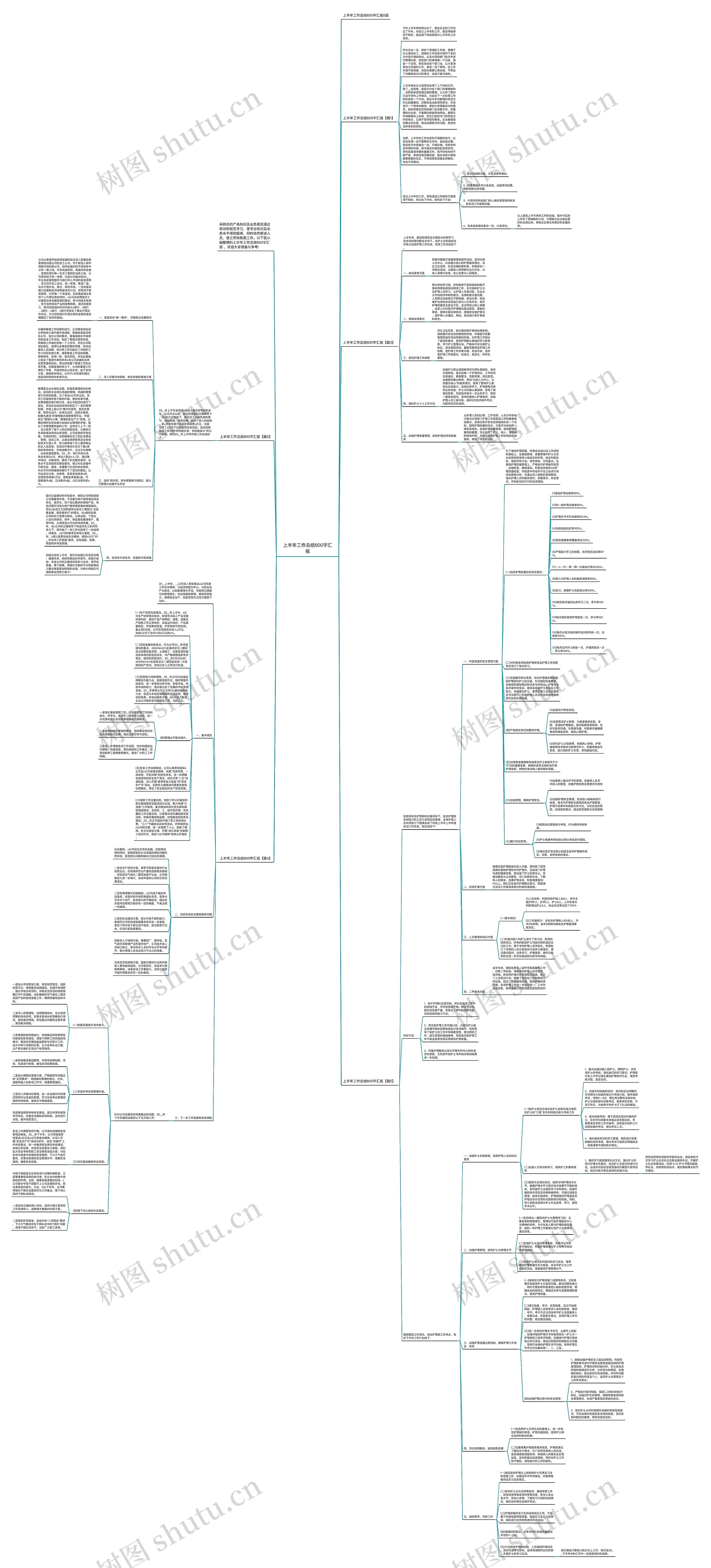 上半年工作总结600字汇报思维导图