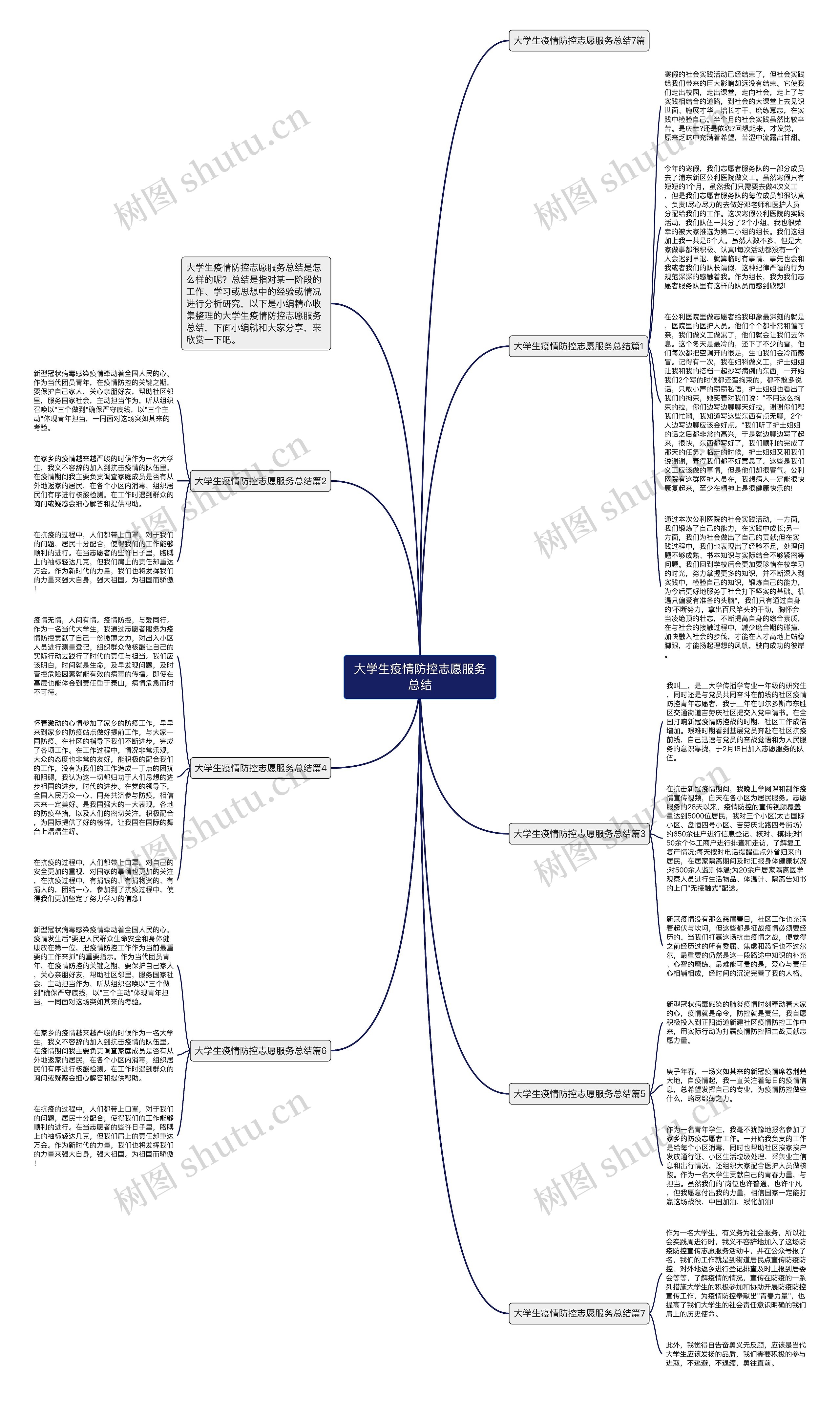 大学生疫情防控志愿服务总结思维导图