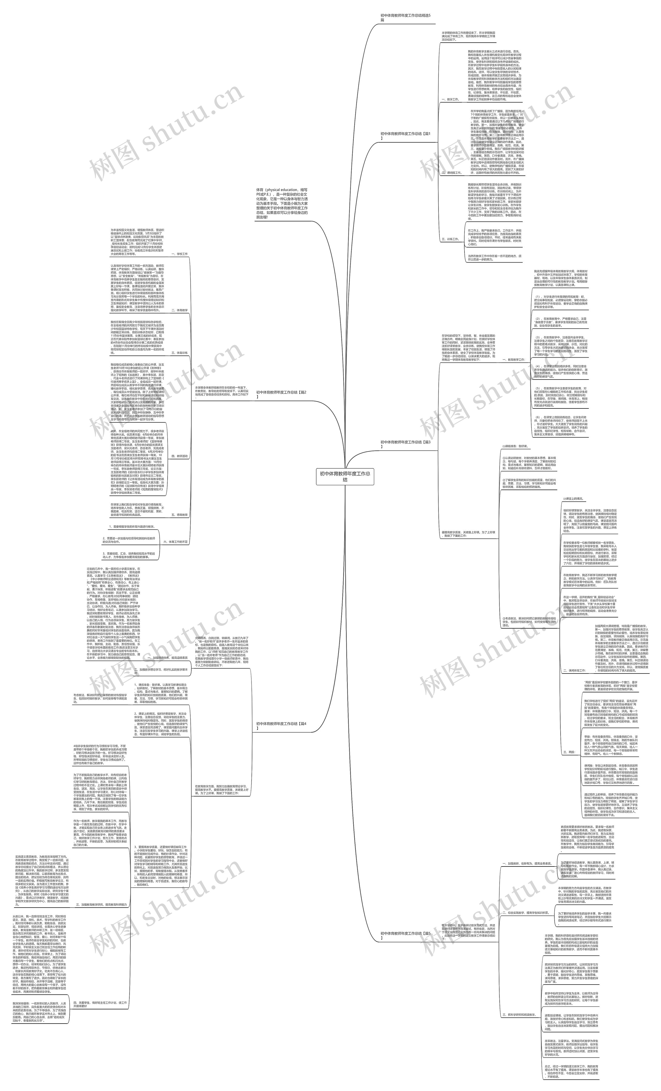 初中体育教师年度工作总结