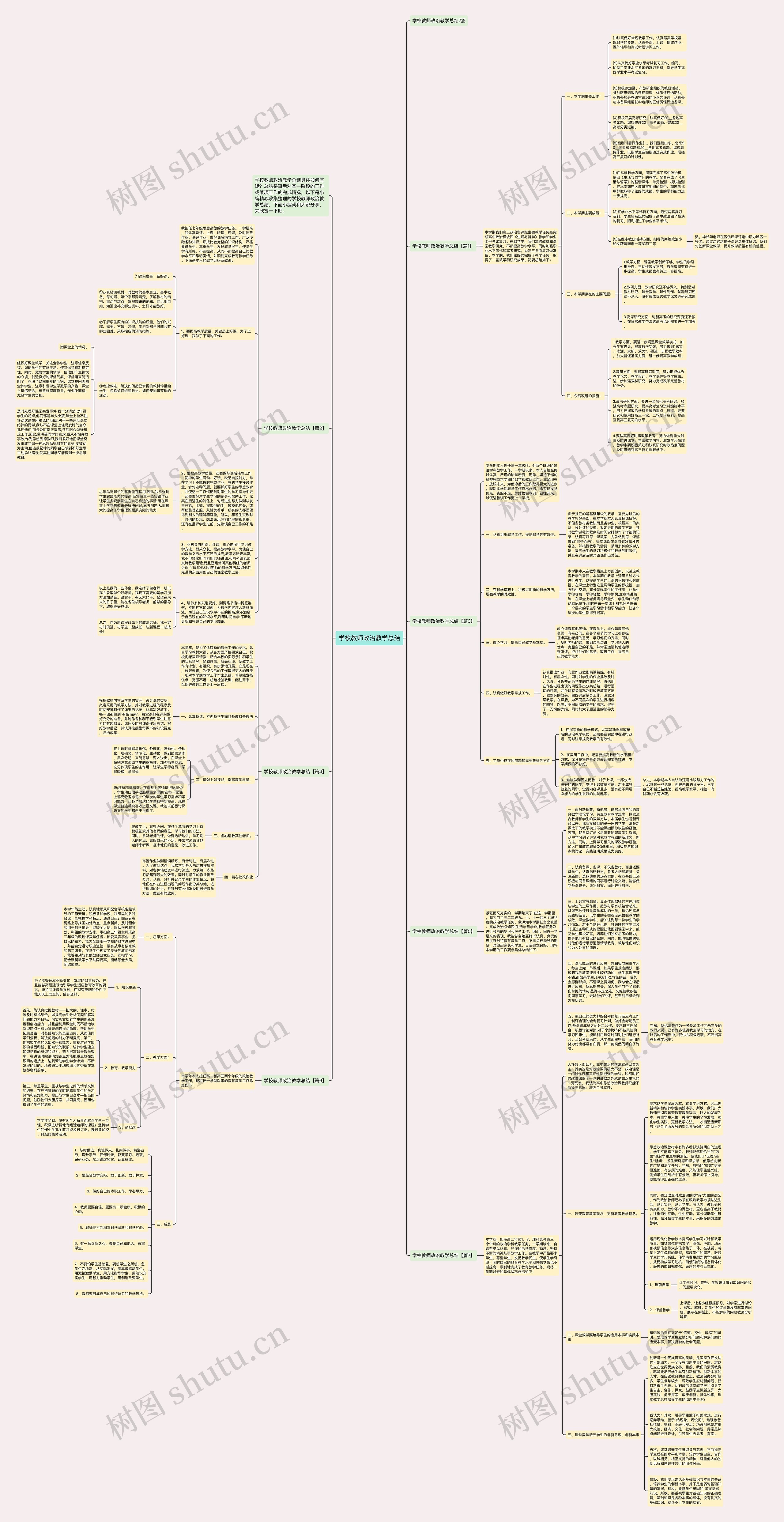 学校教师政治教学总结思维导图