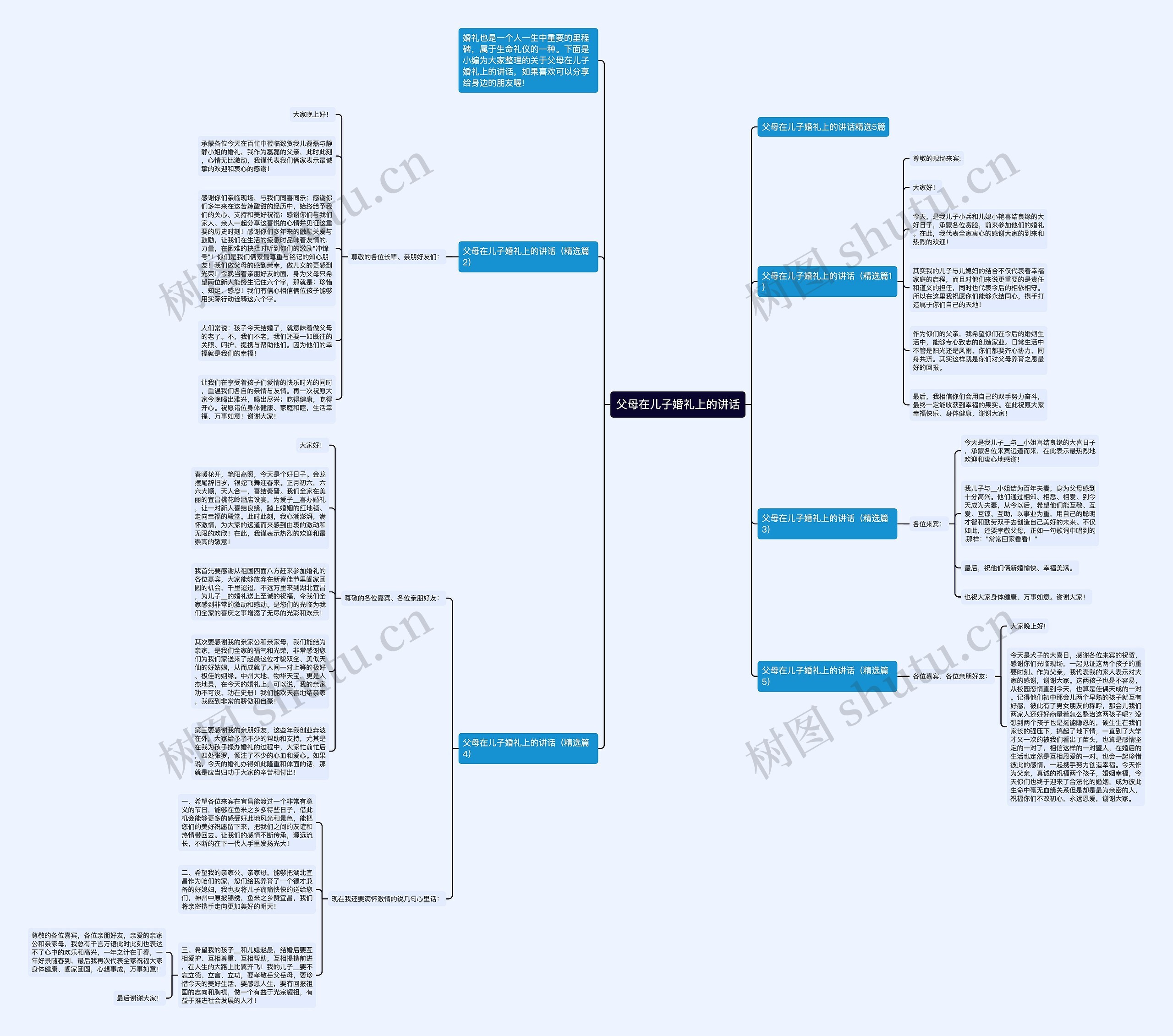 父母在儿子婚礼上的讲话思维导图