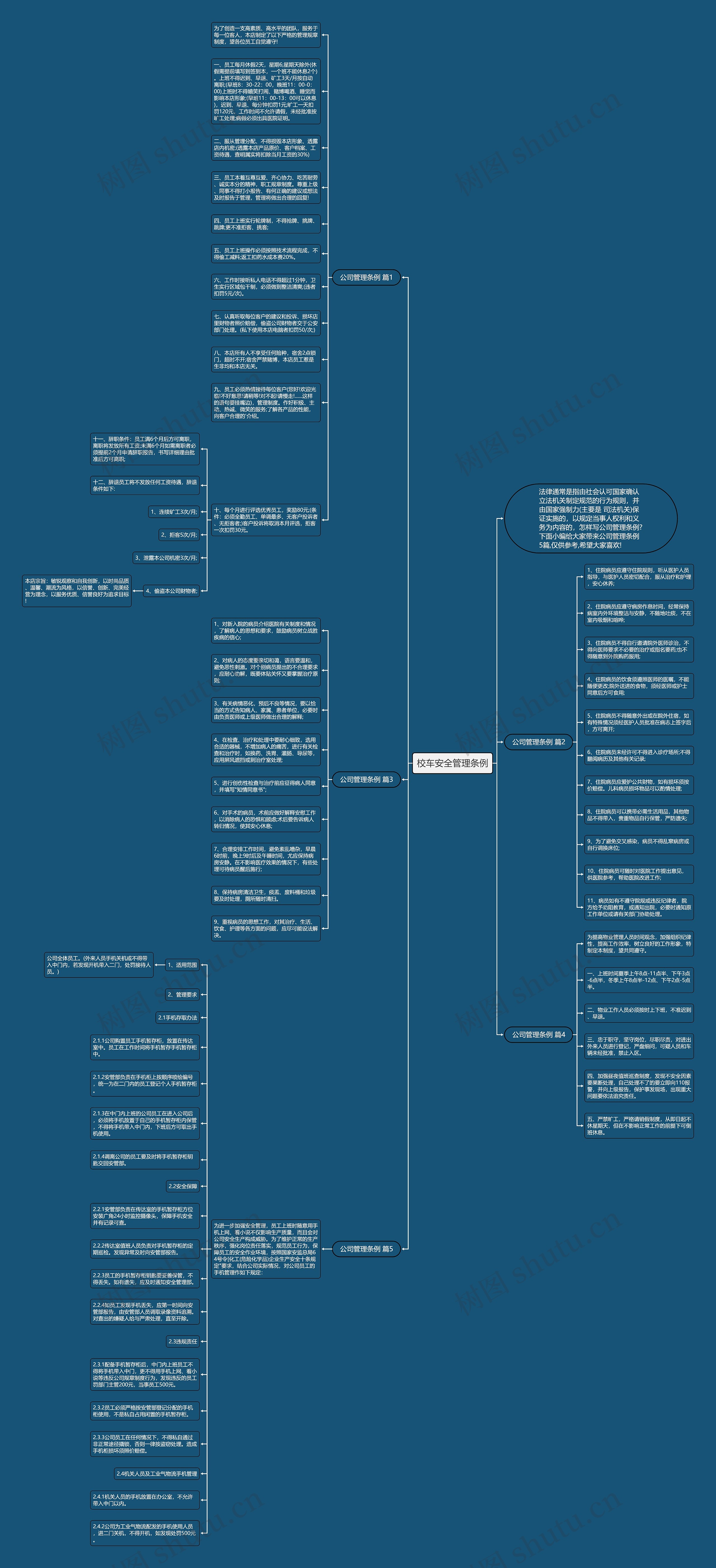 校车安全管理条例思维导图