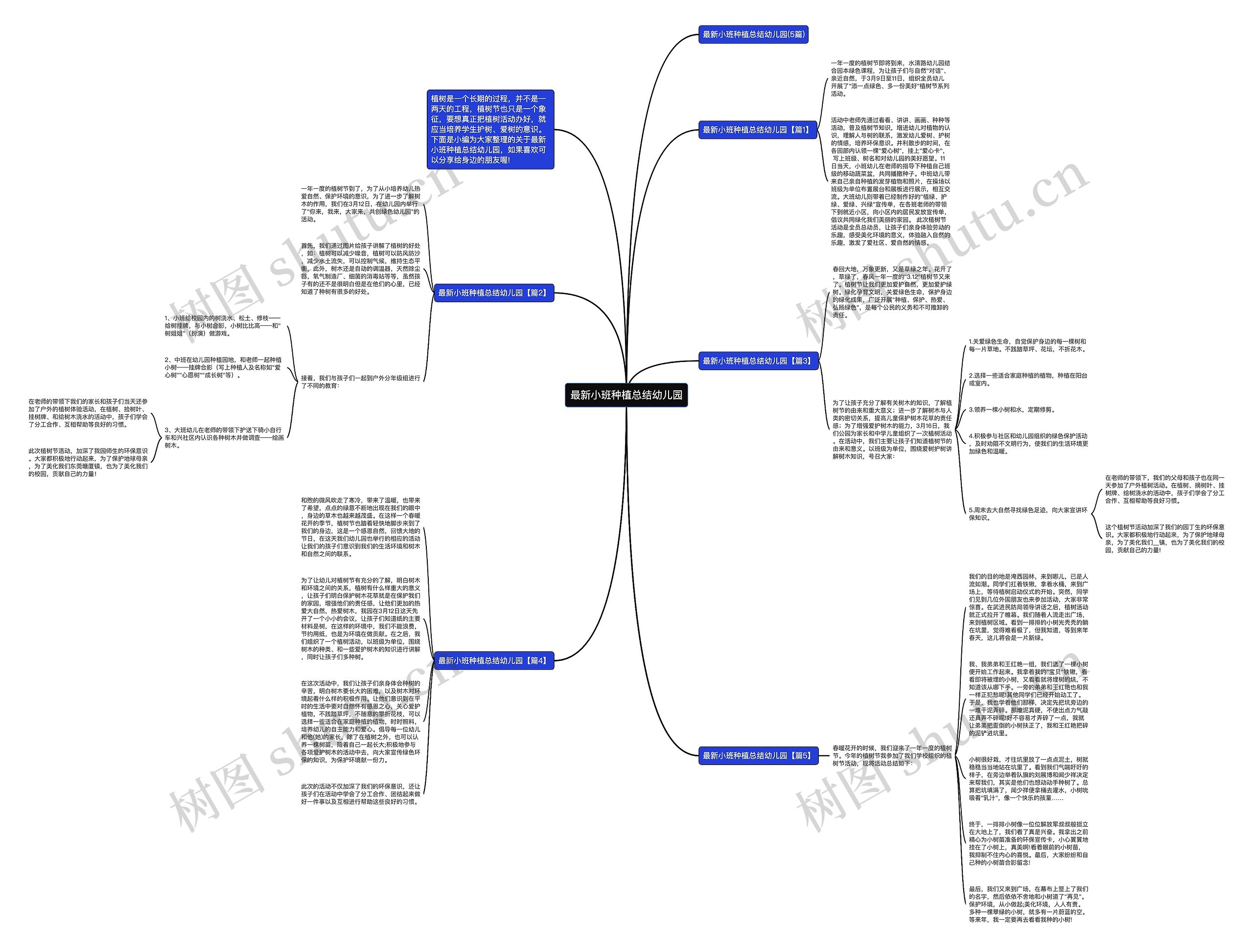 最新小班种植总结幼儿园思维导图