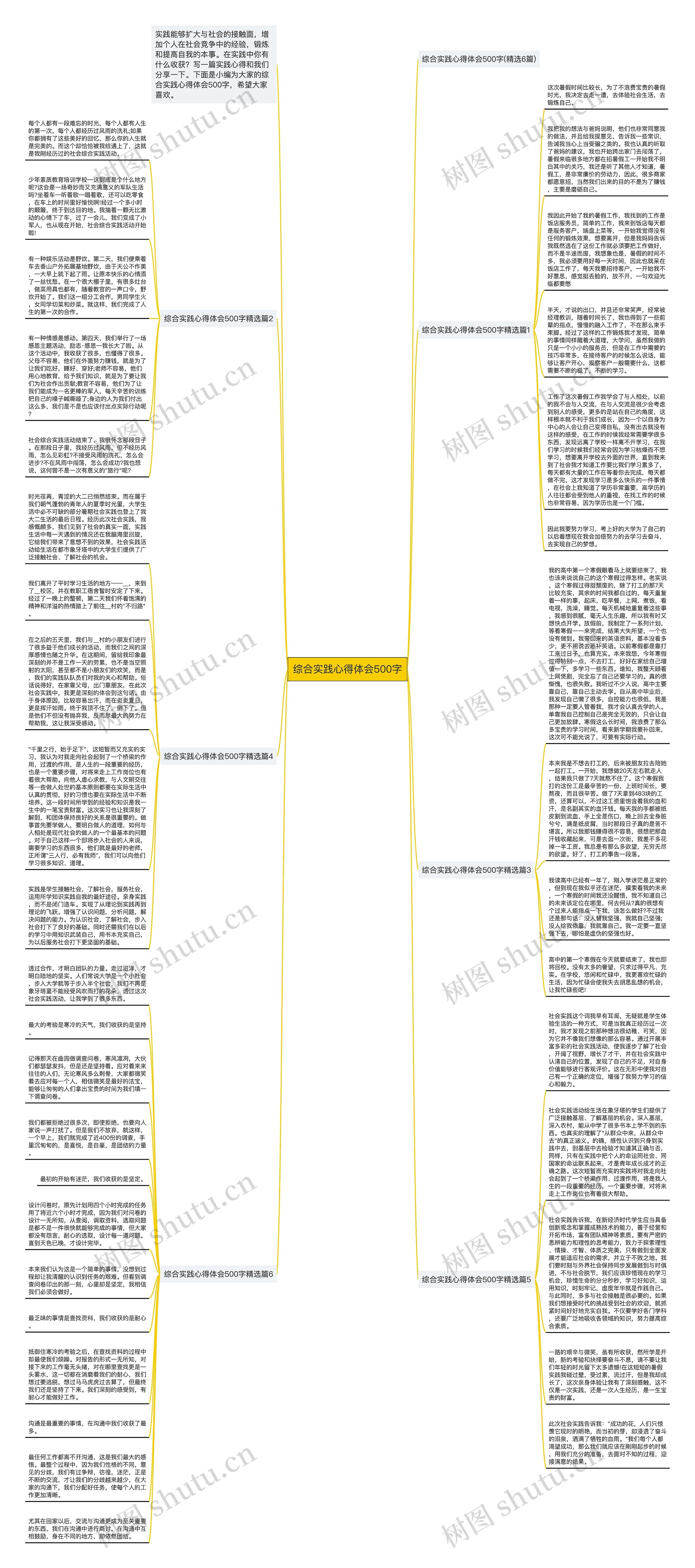 综合实践心得体会500字思维导图